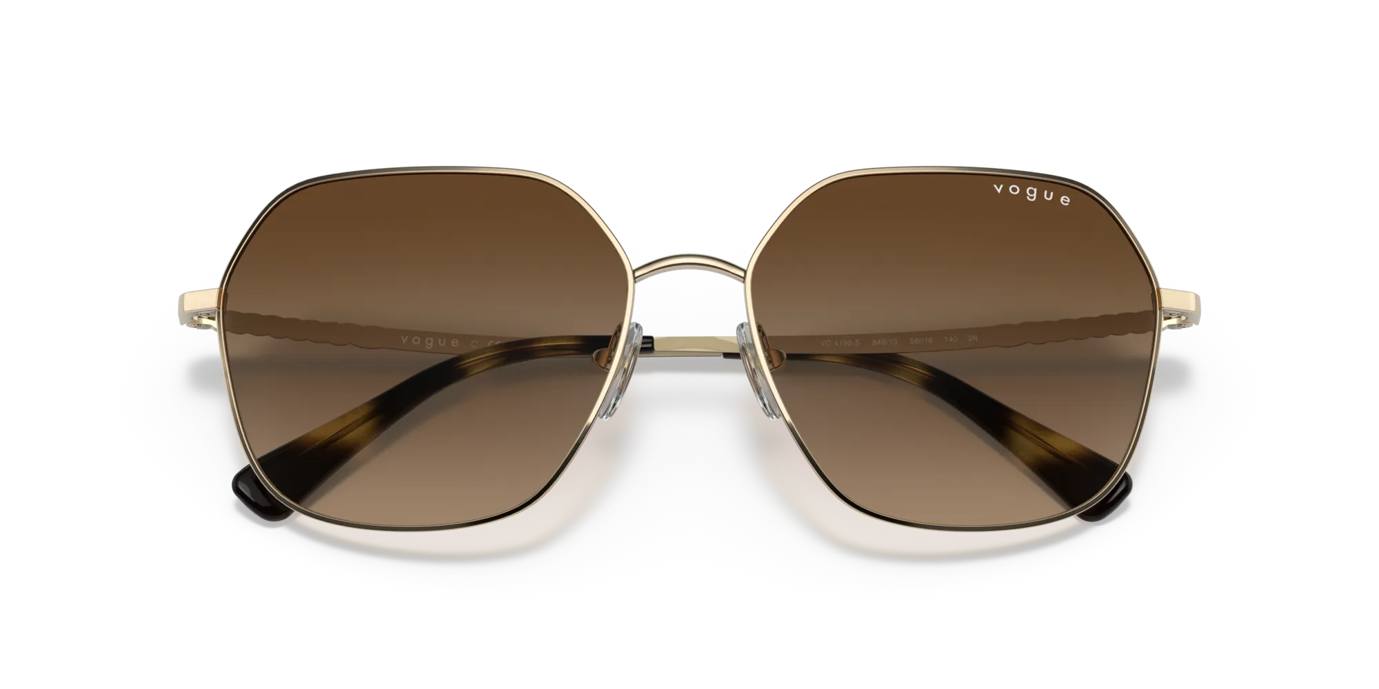 VOGUE EYEWEAR VO4198S 848/13 Occhiali da sole Metallo Oro Marrone Geometrica Normale Sfumato - immagine 2