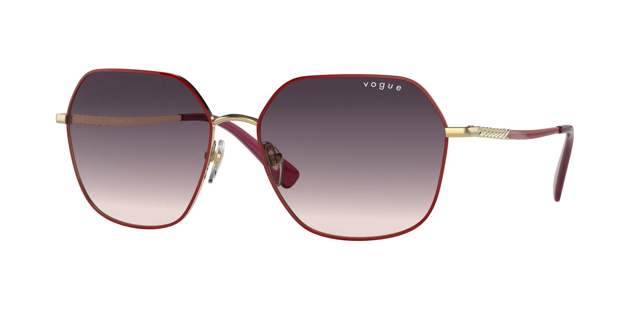 VOGUE EYEWEAR VO4198S 280/36 Occhiali da sole Metallo Rosso Rosa Geometrica Normale Sfumato - immagine 1