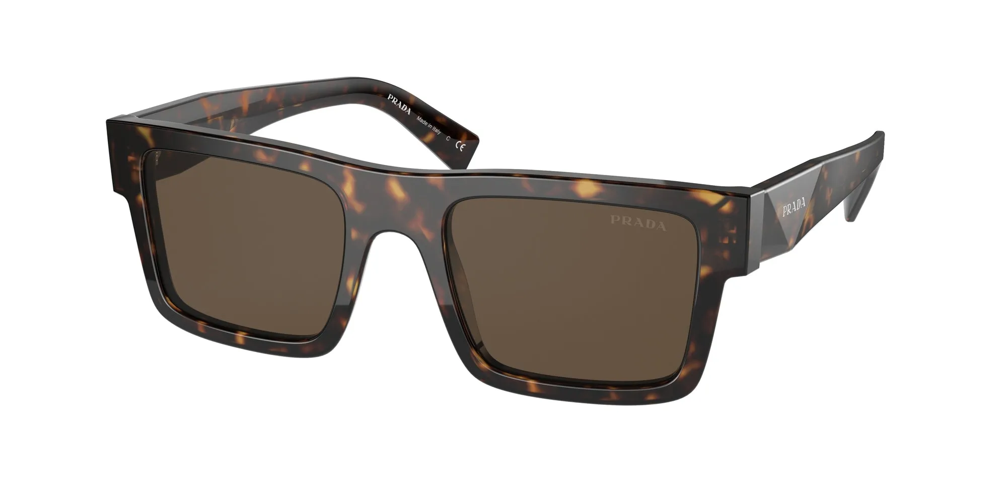 Prada PR 19WS 2AU8C1 Occhiali da sole Acetato Tartaruga Marrone Squadrata Normale - immagine 1