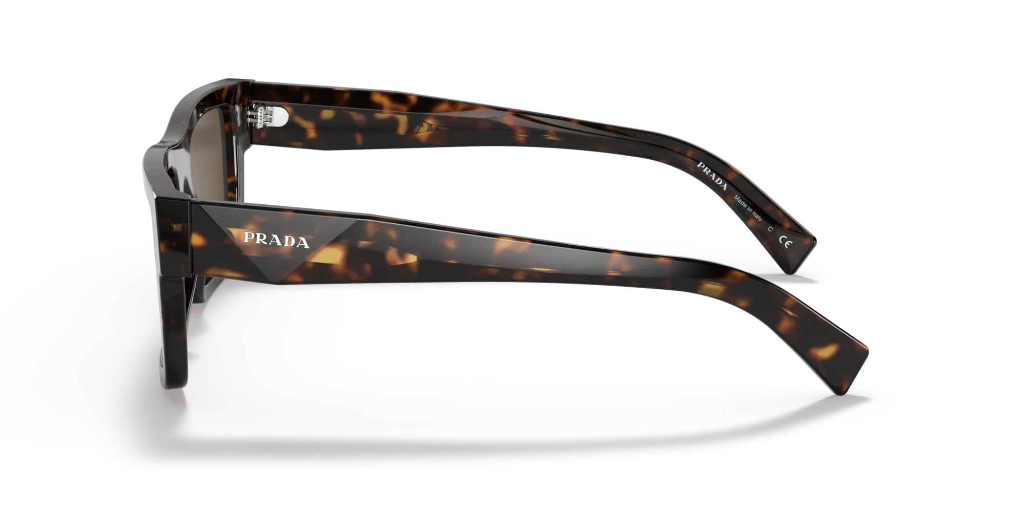 Prada PR 19WS 2AU8C1 Occhiali da sole Acetato Tartaruga Marrone Squadrata Normale - immagine 4