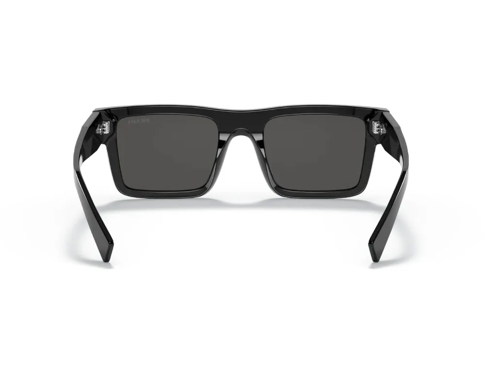 Prada PR 19WS 1AB5S0 Occhiali da sole Acetato Nero Grigio Squadrata Normale - immagine 2