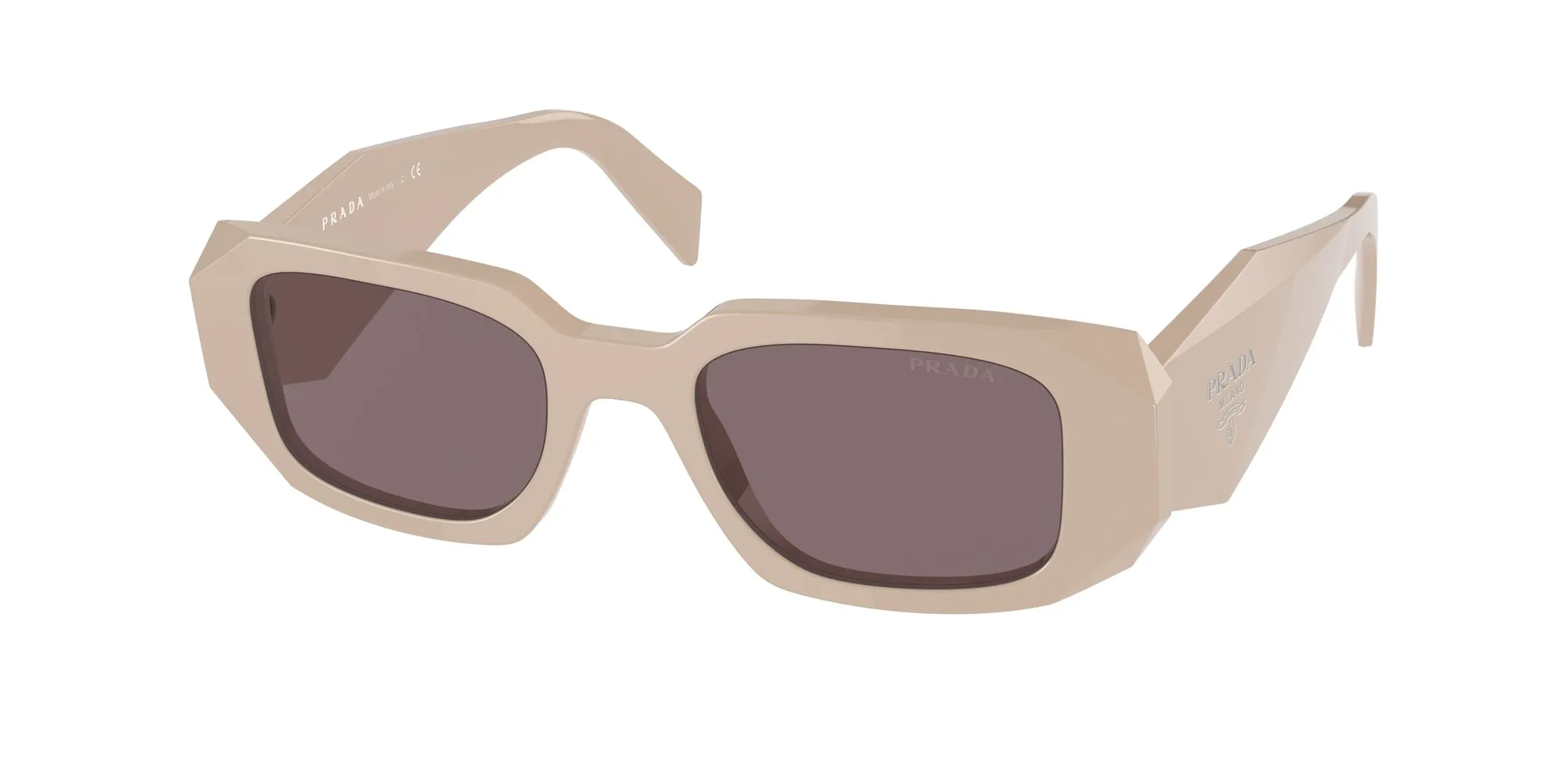 Prada PR 17WS VYJ6X1 Occhiali da sole Acetato Rosa Marrone Squadrata Normale - immagine 1