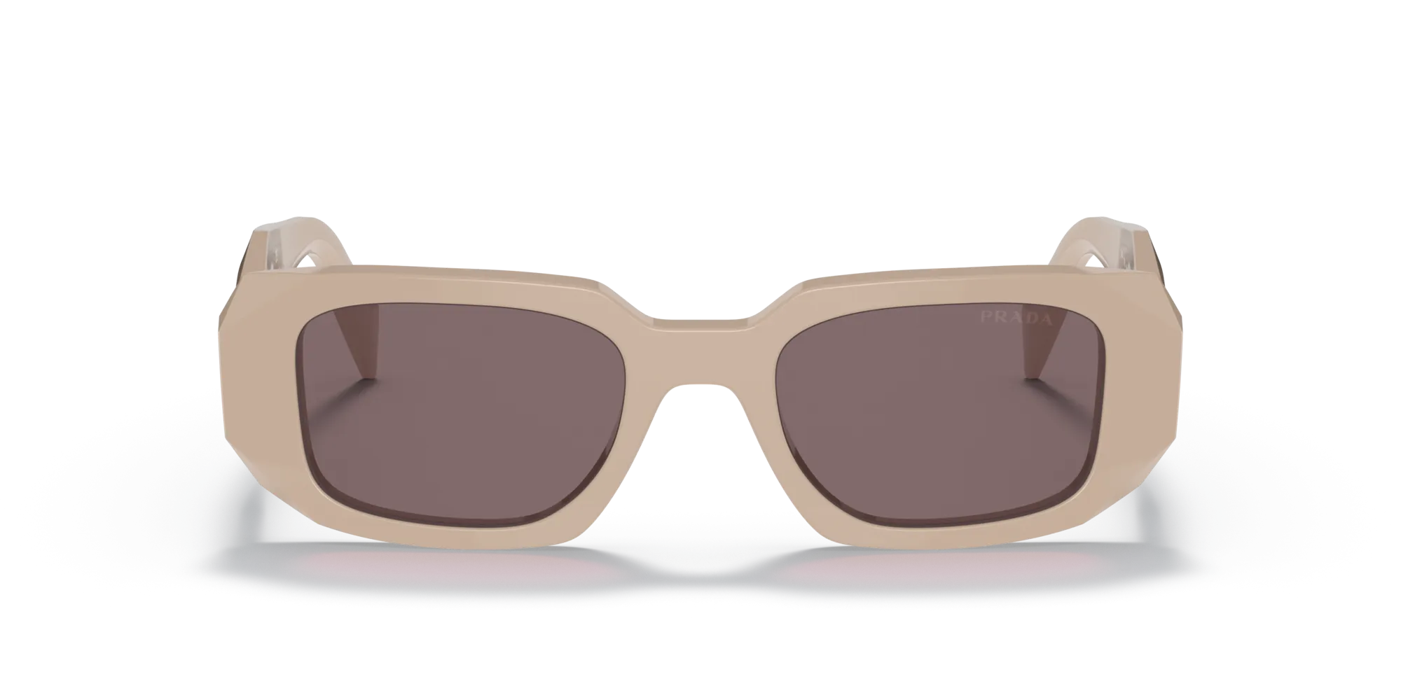 Prada PR 17WS VYJ6X1 Occhiali da sole Acetato Rosa Marrone Squadrata Normale - immagine 3