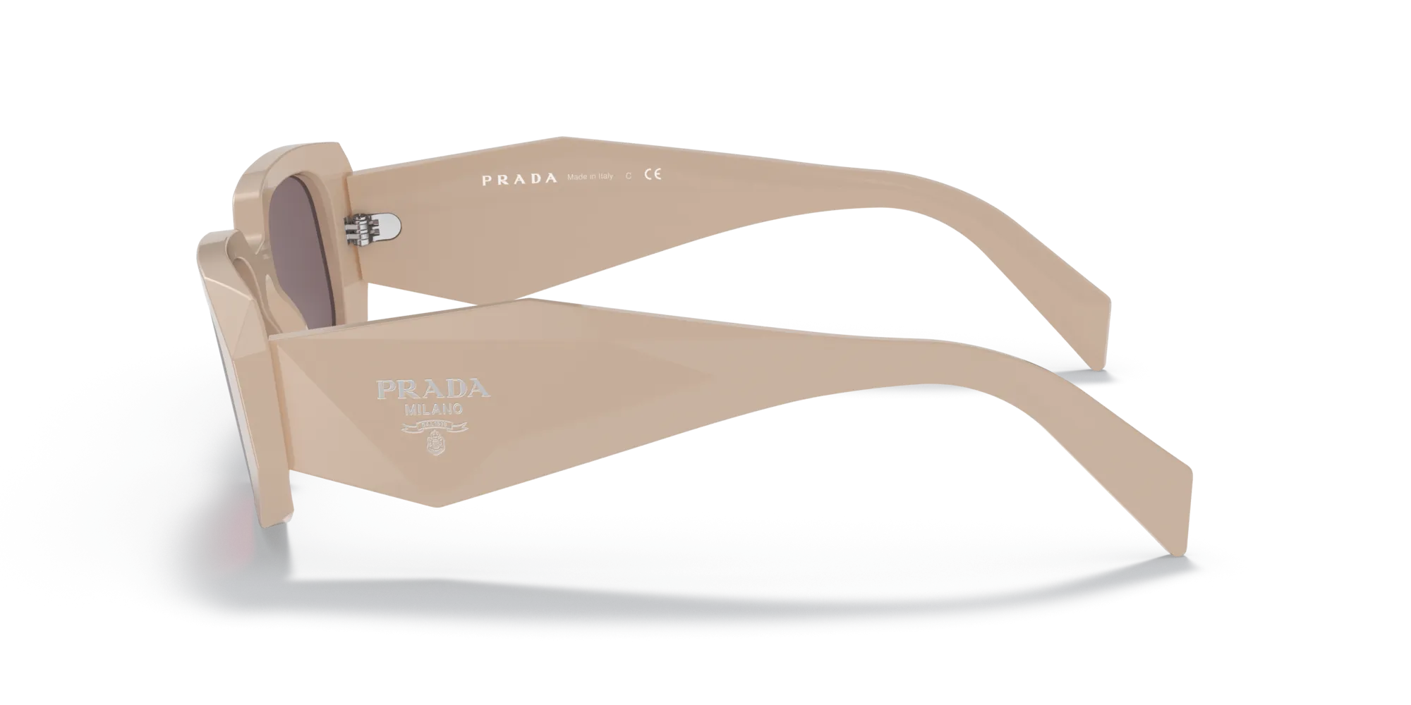 Prada PR 17WS VYJ6X1 Occhiali da sole Acetato Rosa Marrone Squadrata Normale - immagine 4
