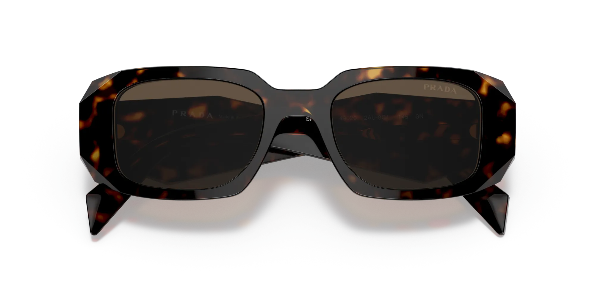 Prada PR 17WS 2AU8C1 Occhiali da sole Acetato Tartaruga Marrone Squadrata Normale - immagine 2