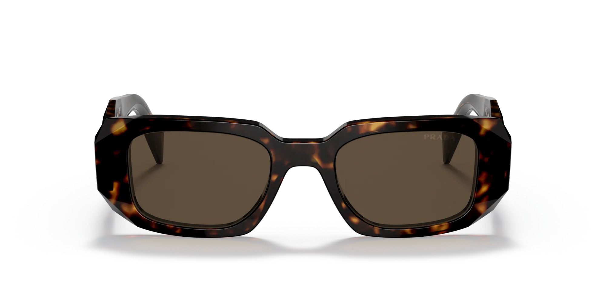 Prada PR 17WS 2AU8C1 Occhiali da sole Acetato Tartaruga Marrone Squadrata Normale - immagine 3