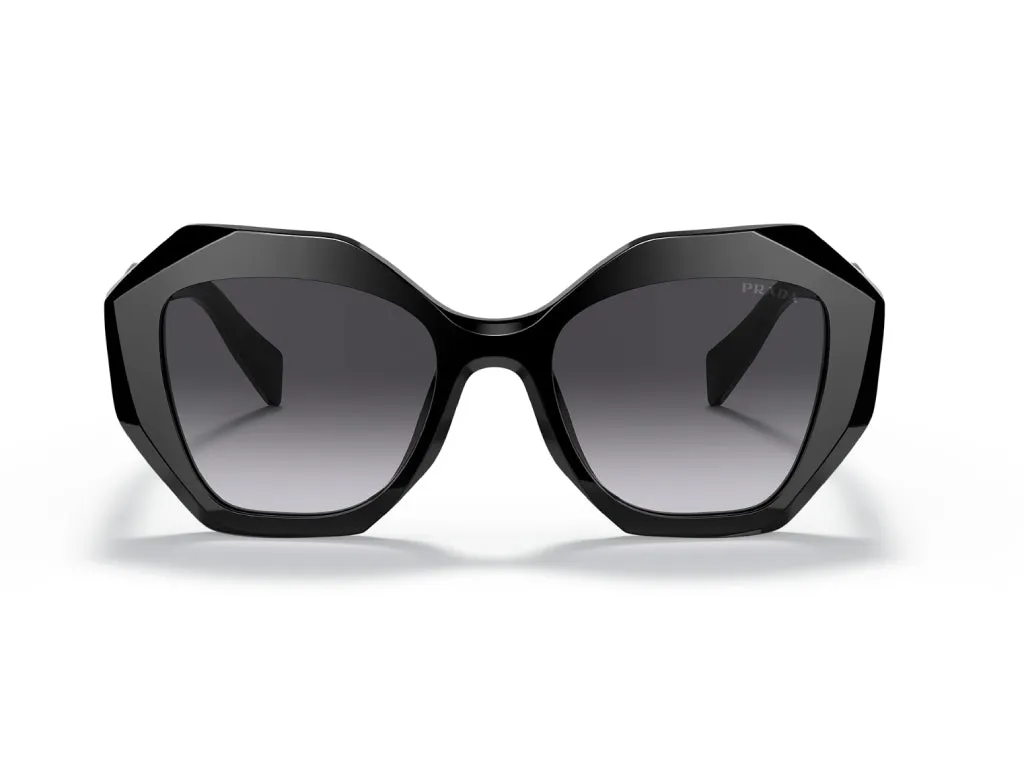 Prada PR 16WS 1AB5D1 Occhiali da sole Acetato Nero Grigio Geometrica Normale Sfumato - immagine 4