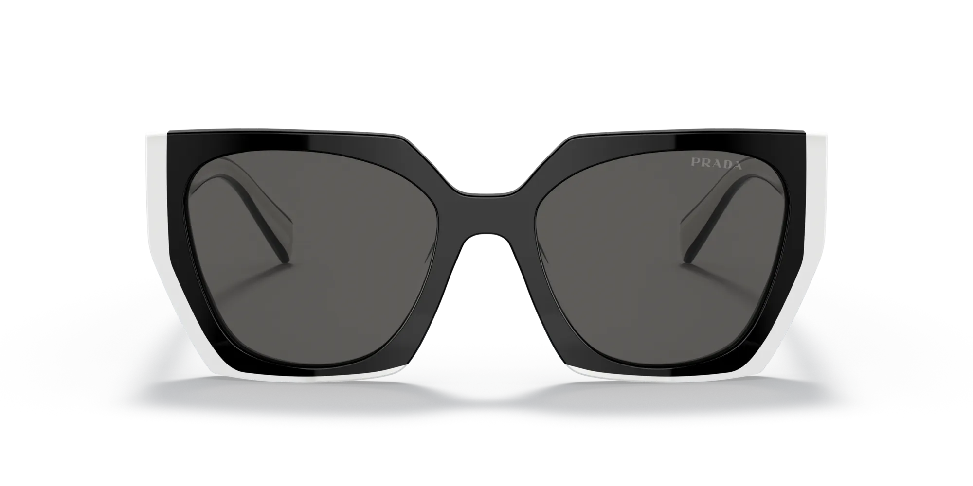Prada PR 15WS 09Q5S0 Occhiali da sole Acetato Nero Grigio Squadrata Normale - immagine 3