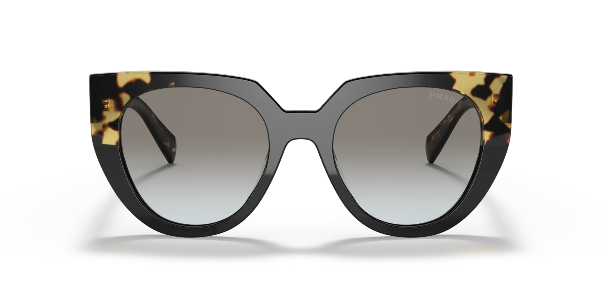 Prada PR 14WS 3890A7 Occhiali da sole Acetato Nero Grigio Cat Eye Normale Sfumato - immagine 3