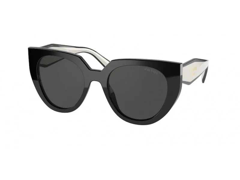 Prada PR 14WS 09Q5S0 Occhiali da sole Acetato Nero Grigio Cat Eye Normale - immagine 1