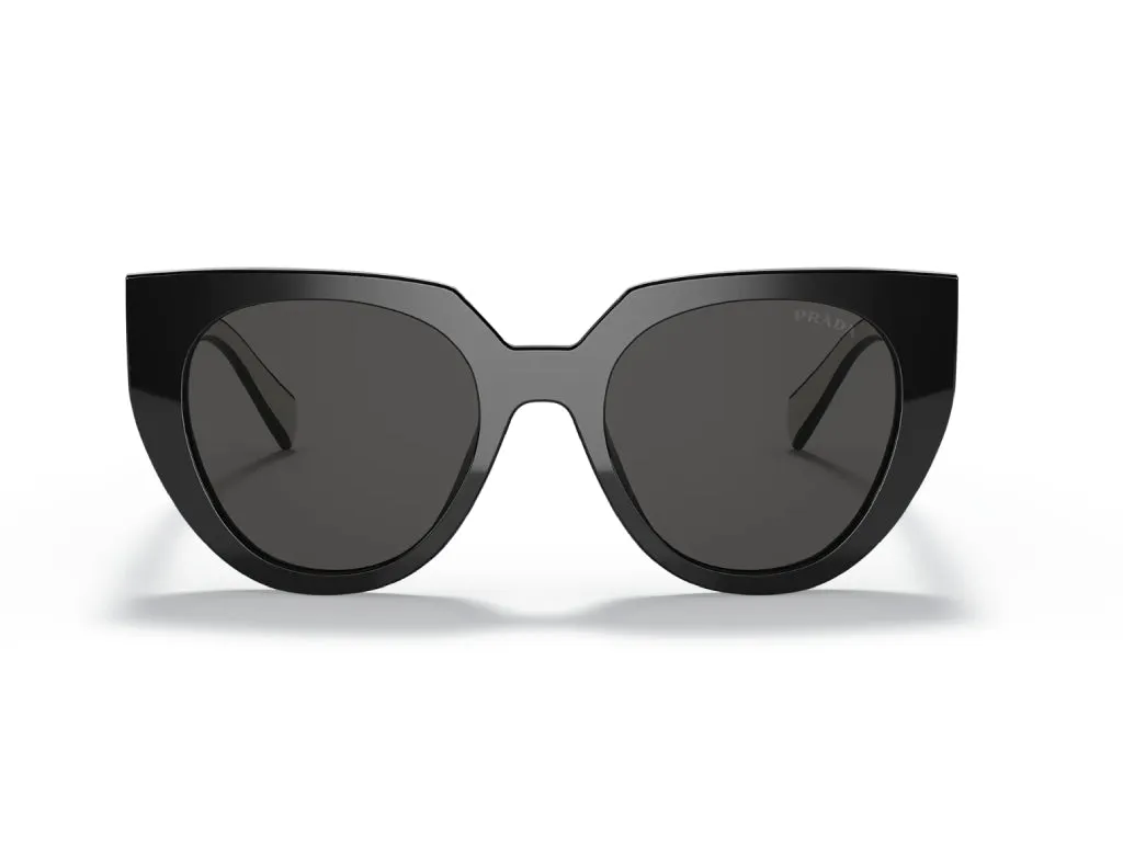 Prada PR 14WS 09Q5S0 Occhiali da sole Acetato Nero Grigio Cat Eye Normale - immagine 4