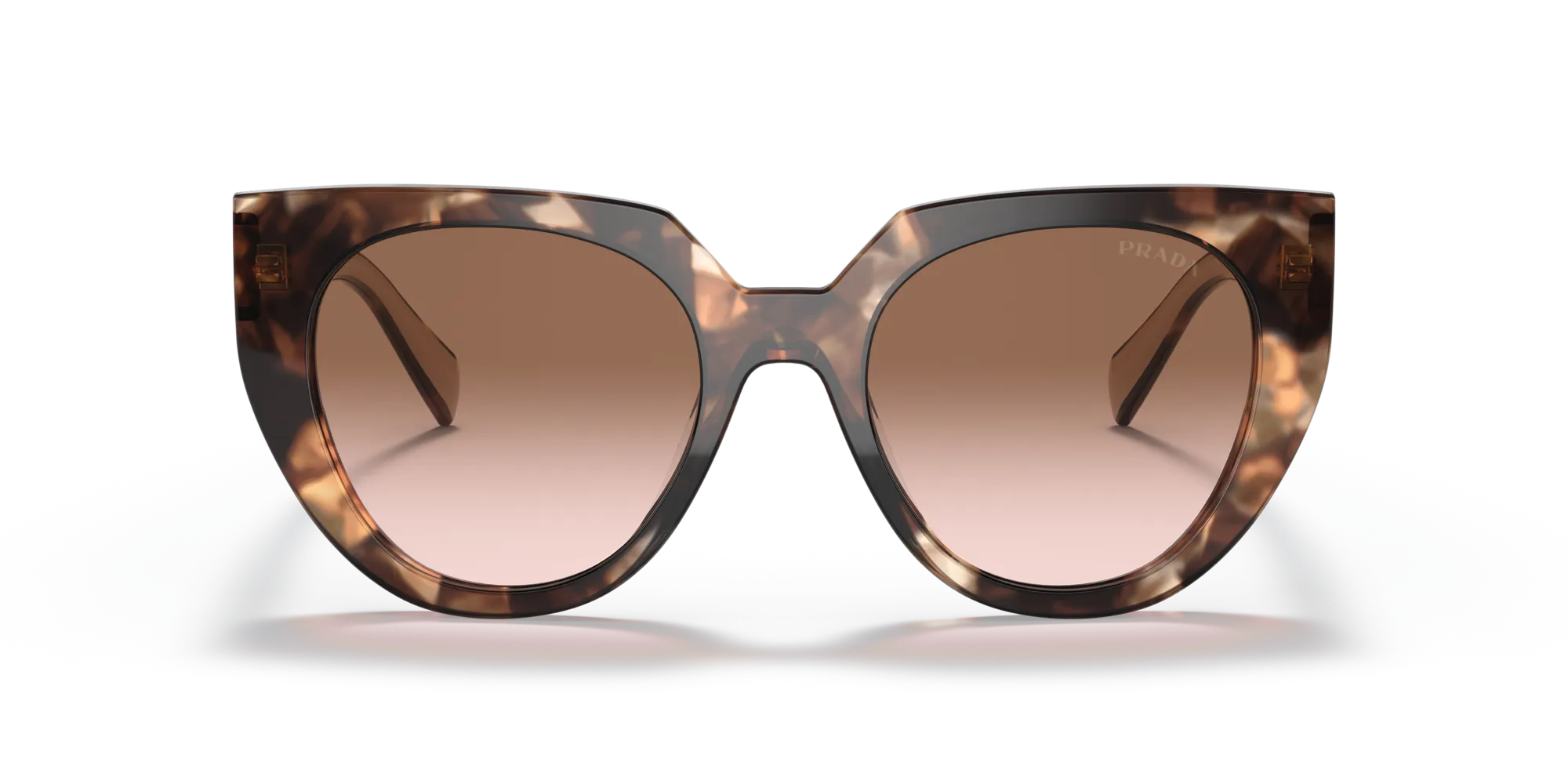 Prada PR 14WS 01R0A6 Occhiali da sole Acetato Tartaruga Marrone Cat Eye Normale Sfumato - immagine 3