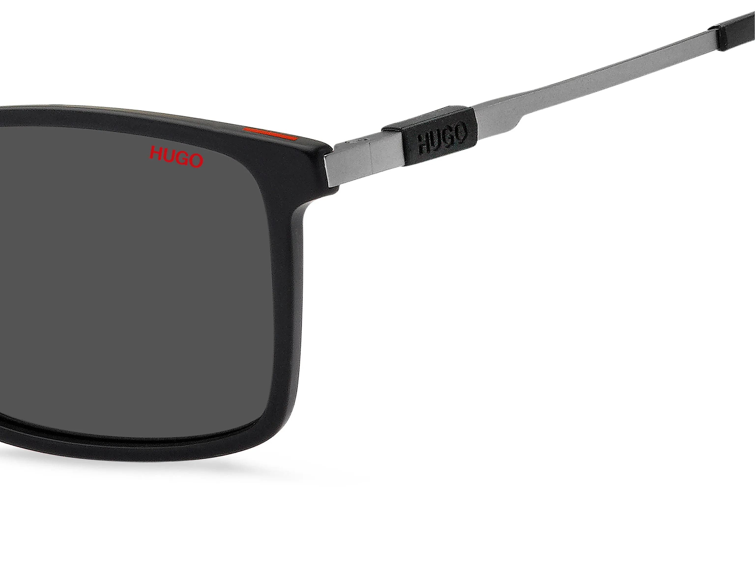 Hugo Boss HG 1099/S 003/IR Occhiali da sole Acetato Nero-opaco Grigio Squadrata Normale - immagine 3