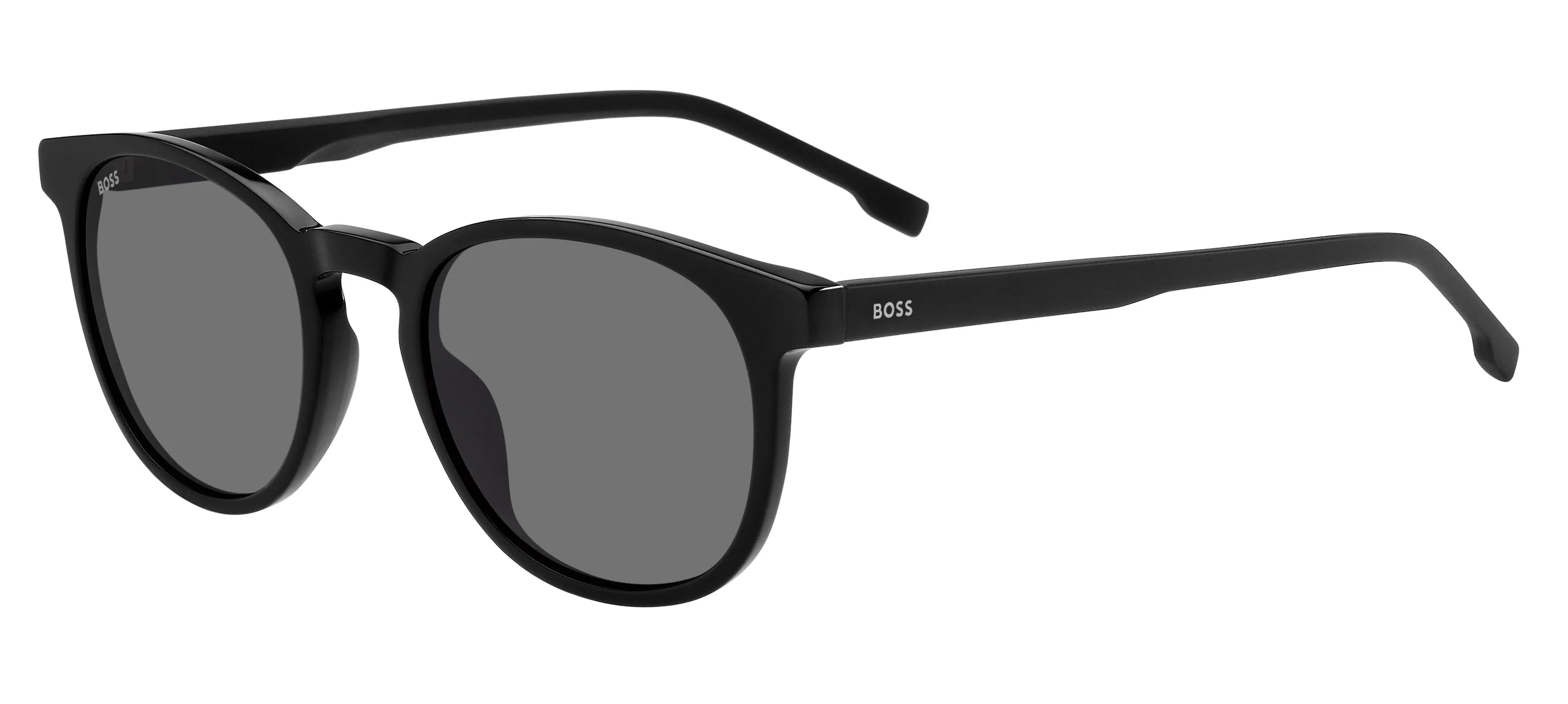 Hugo Boss BOSS 0922/S 807/IR Occhiali da sole Acetato Nero Grigio Rotonda - immagine 1