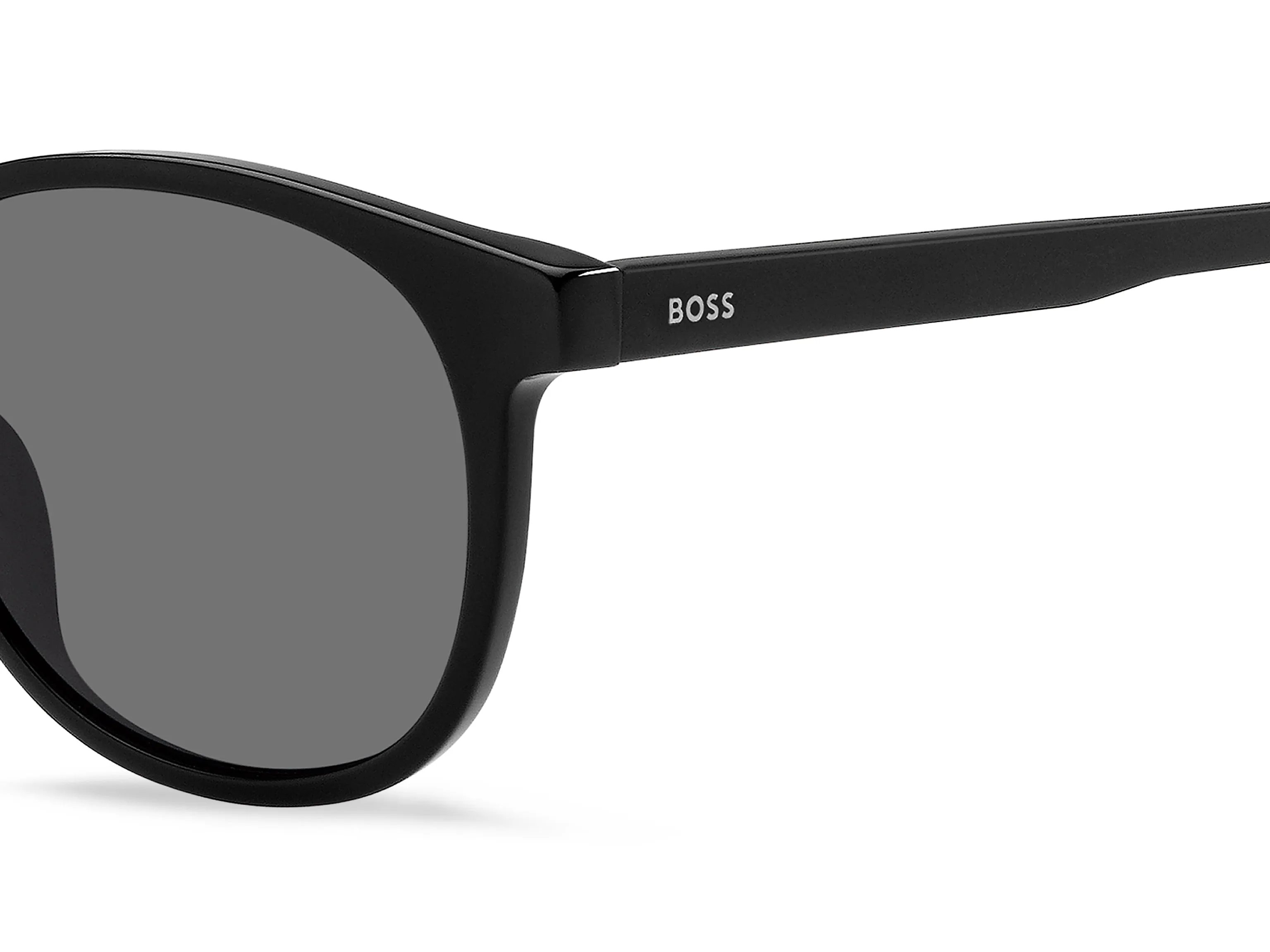 Hugo Boss BOSS 0922/S 807/IR Occhiali da sole Acetato Nero Grigio Rotonda - immagine 3