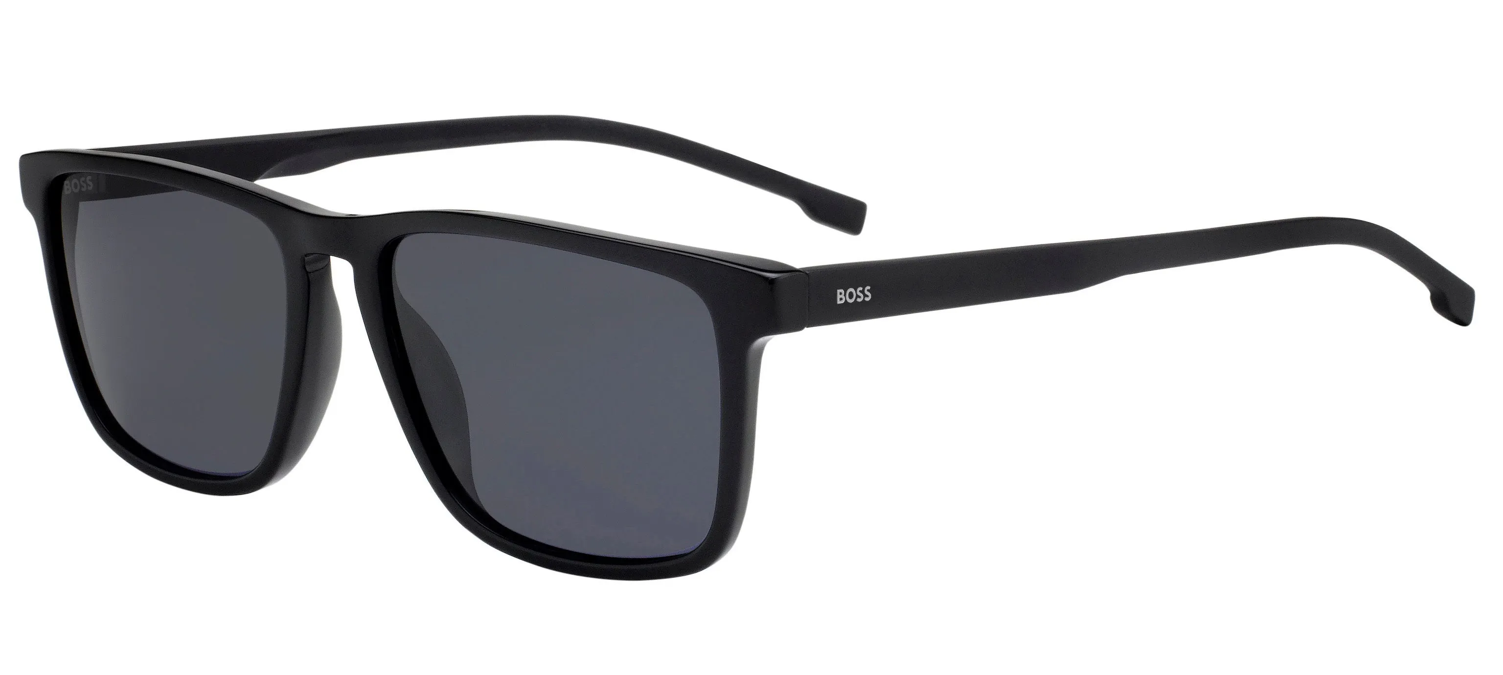 Hugo Boss BOSS 0921/S 807/IR Occhiali da sole Acetato Nero Grigio Squadrata - immagine 1