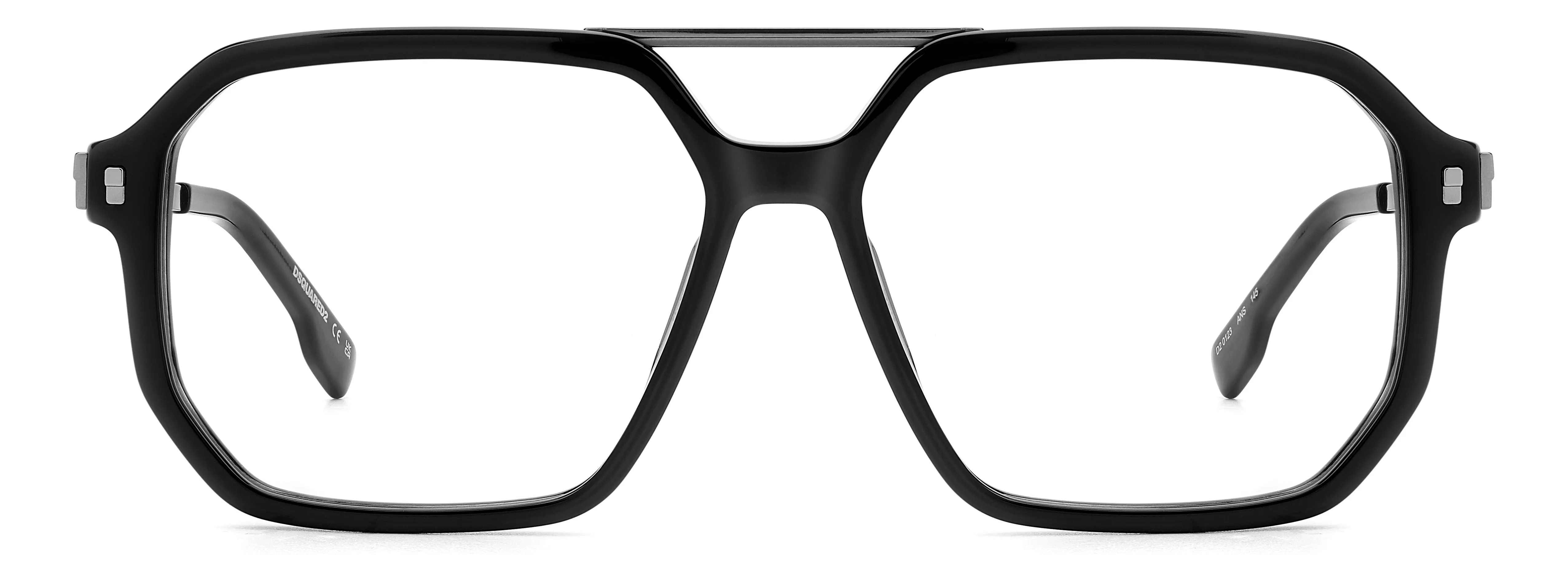Dsquared2 D2 0123 ANS Montature da vista Acetato Nero Squadrata - immagine 2