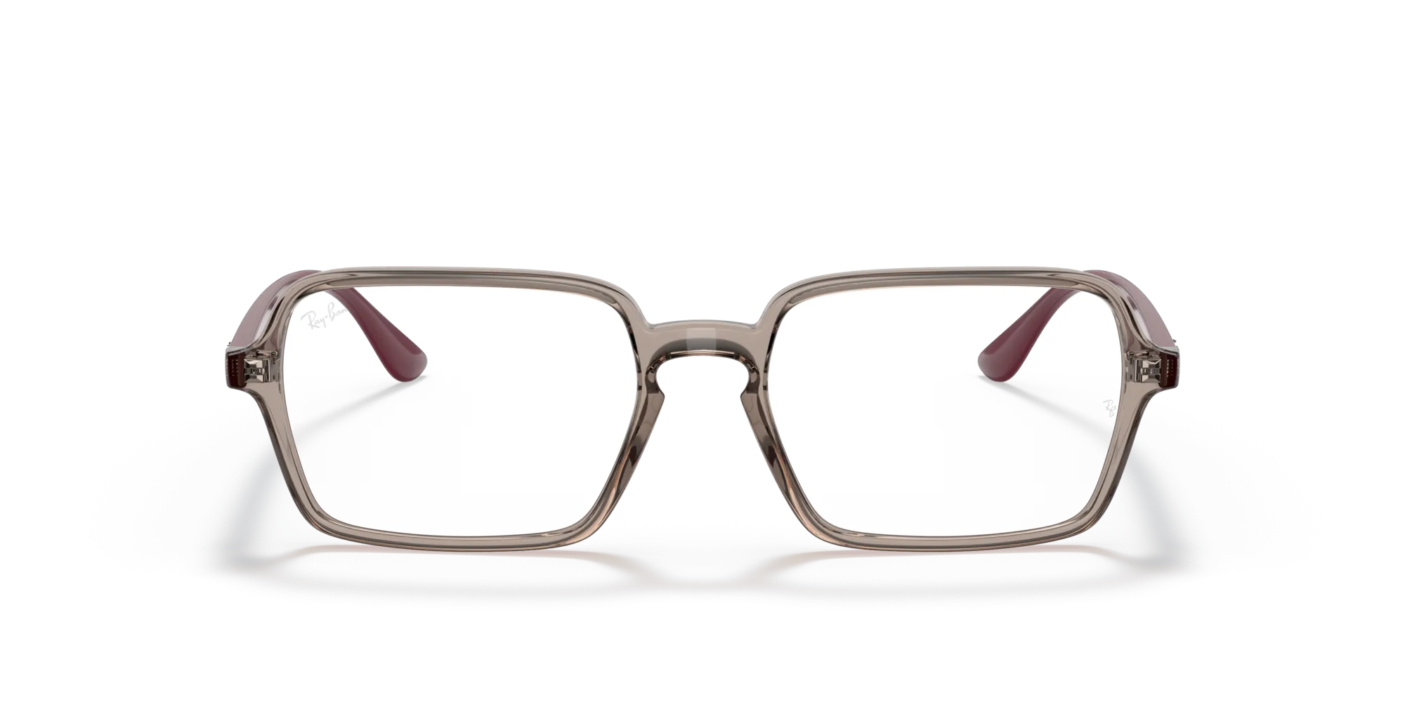 Ray - Ban RX7198 8083 Montature da vista Iniettato Grigio Trasparente Squadrata Normale - immagine 3