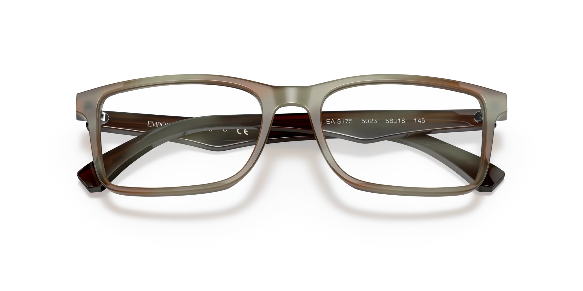 Emporio Armani EA3175 5023 Montature da vista Plastica Marrone Squadrata - immagine 2