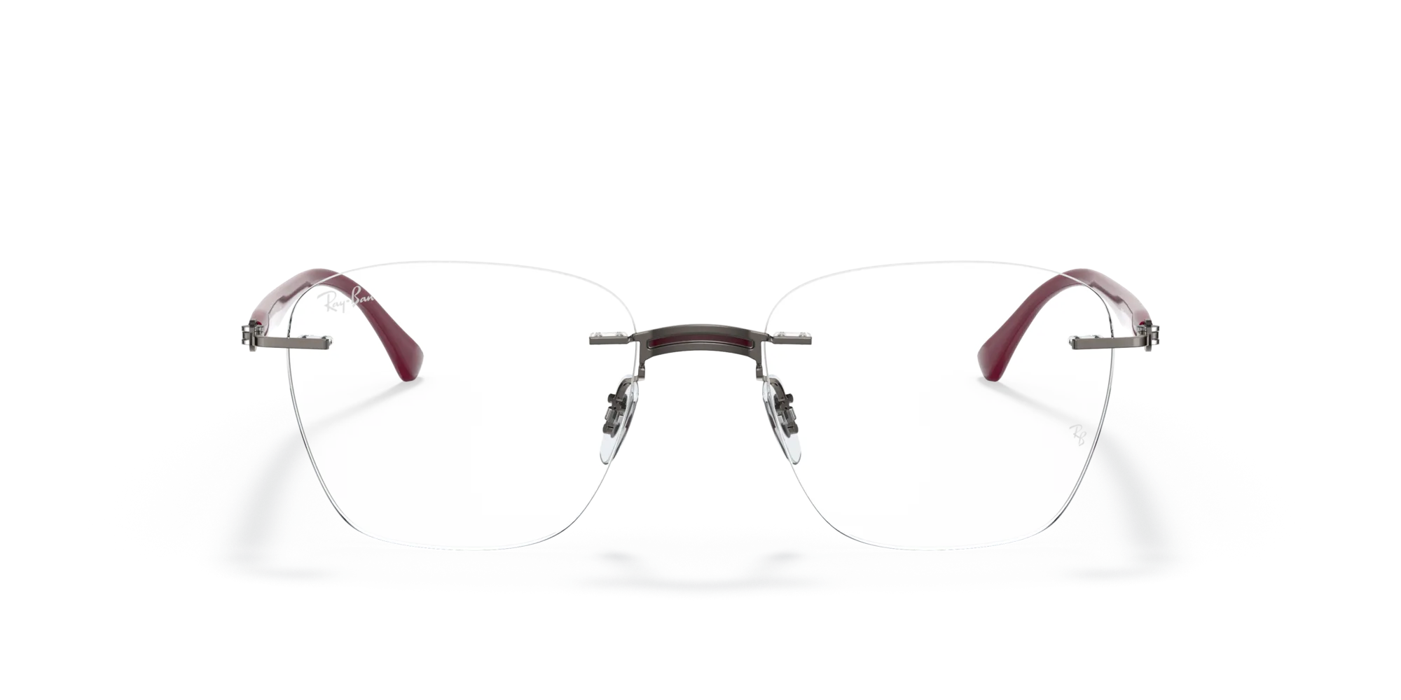 Ray - Ban RX8769 1140 Montature da vista Titanio Bordeaux Squadrata - immagine 3
