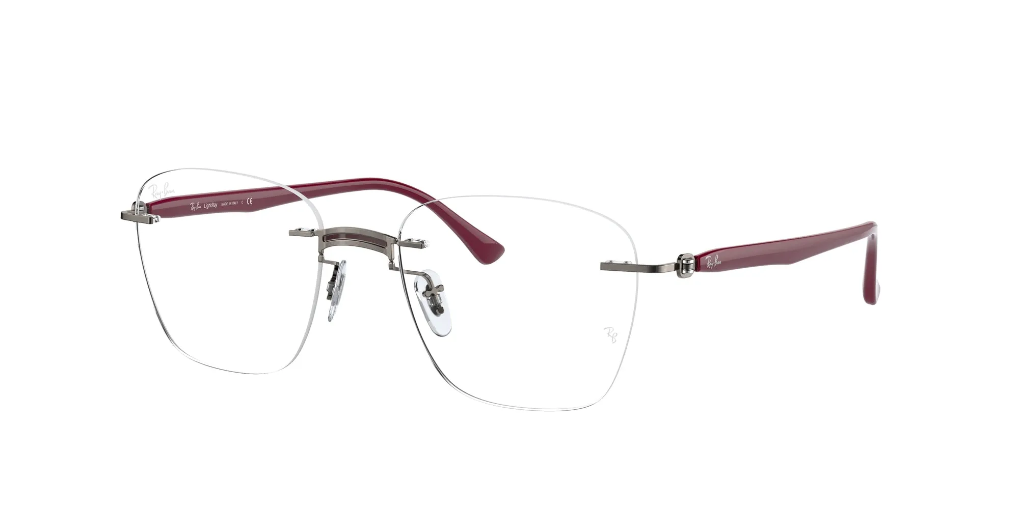 Ray - Ban RX8769 1140 Montature da vista Titanio Bordeaux Squadrata - immagine 1
