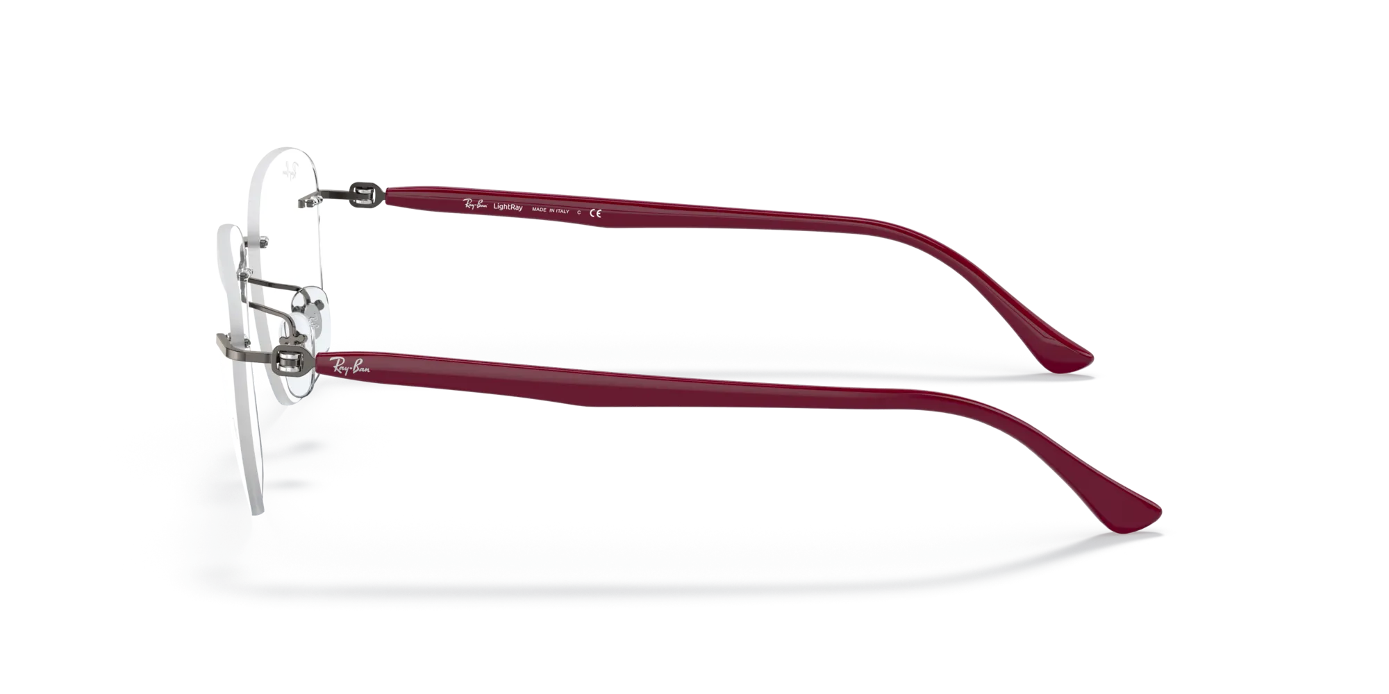 Ray - Ban RX8769 1140 Montature da vista Titanio Bordeaux Squadrata - immagine 4