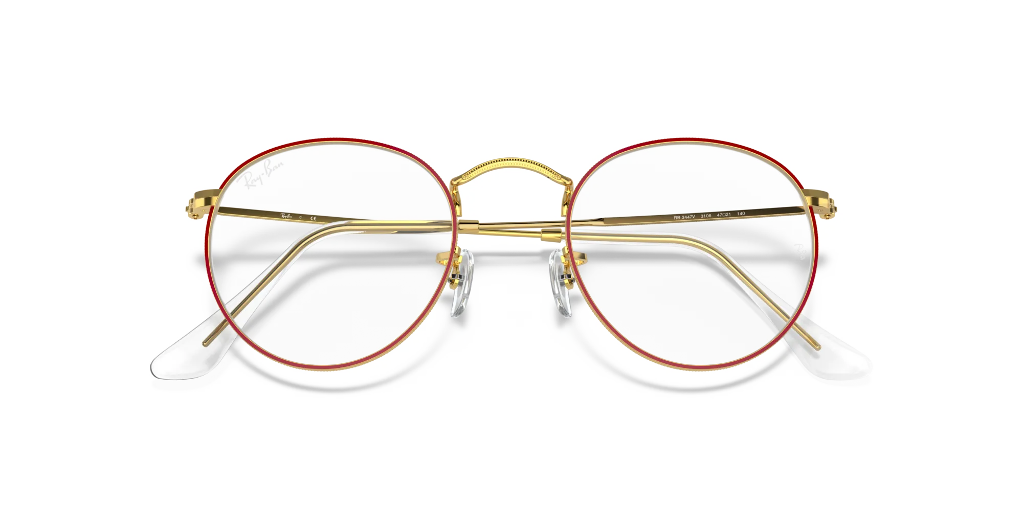 Ray - Ban RX3447V ROUND METAL 3106 Montature da vista Metallo Rosso Rotonda - immagine 2