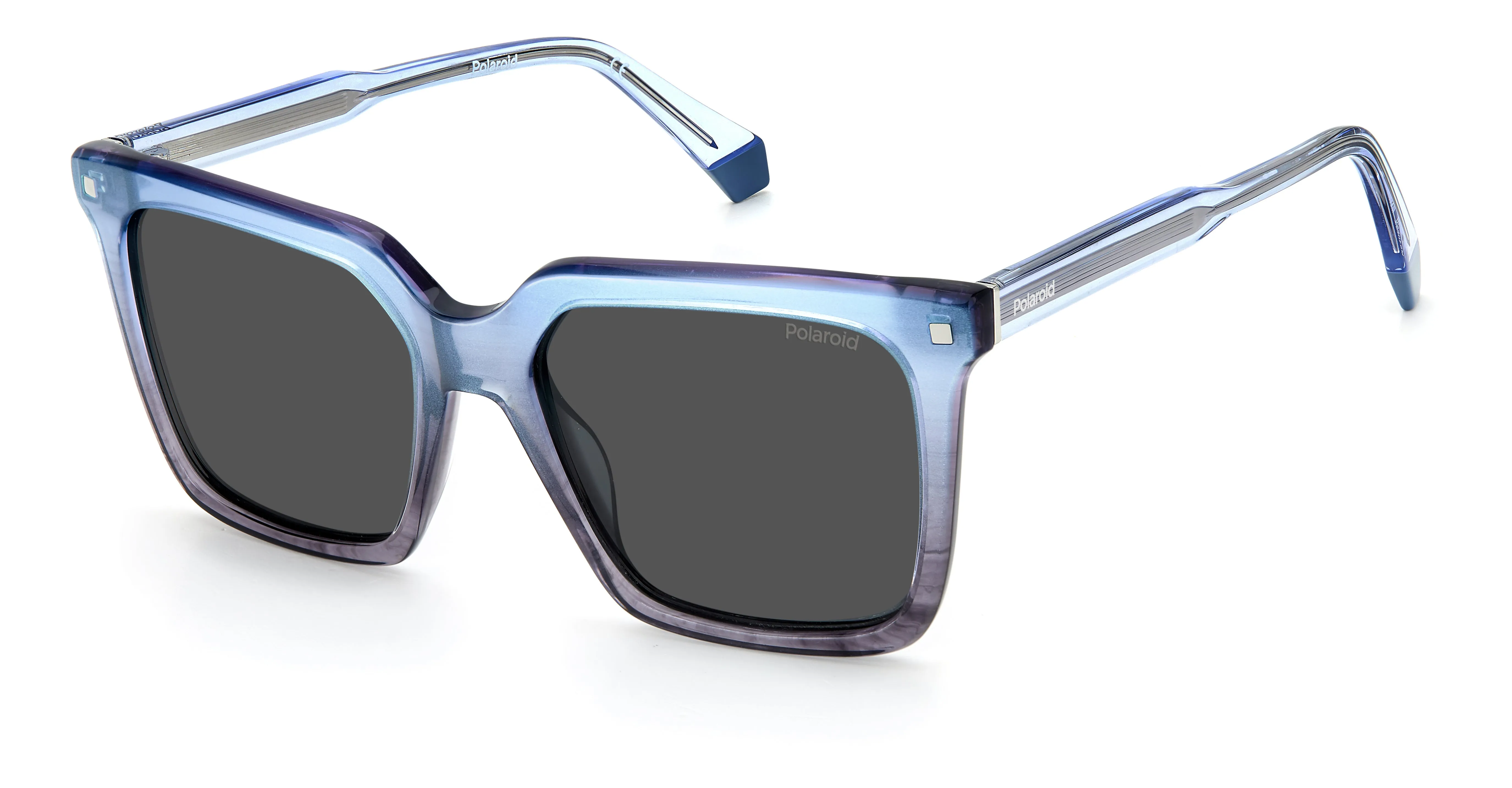 Polaroid PLD 4115/S/X WS6/M9 Occhiali da sole Acetato Azzurro Grigio Squadrata Polarizzata - immagine 1