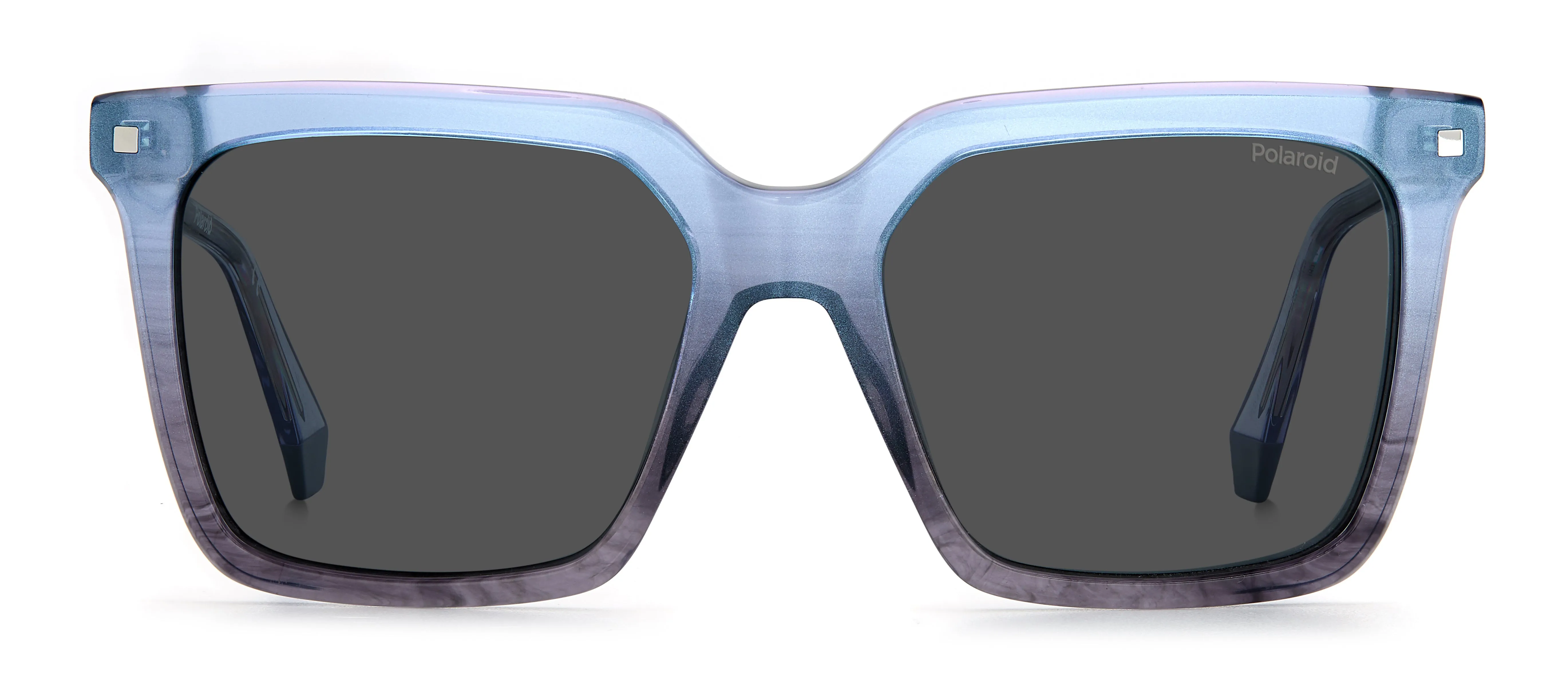 Polaroid PLD 4115/S/X WS6/M9 Occhiali da sole Acetato Azzurro Grigio Squadrata Polarizzata - immagine 2