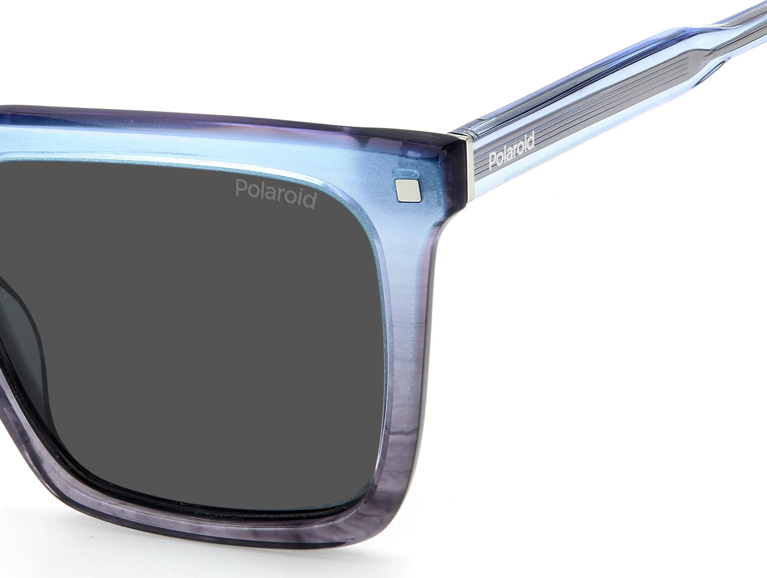 Polaroid PLD 4115/S/X WS6/M9 Occhiali da sole Acetato Azzurro Grigio Squadrata Polarizzata - immagine 4