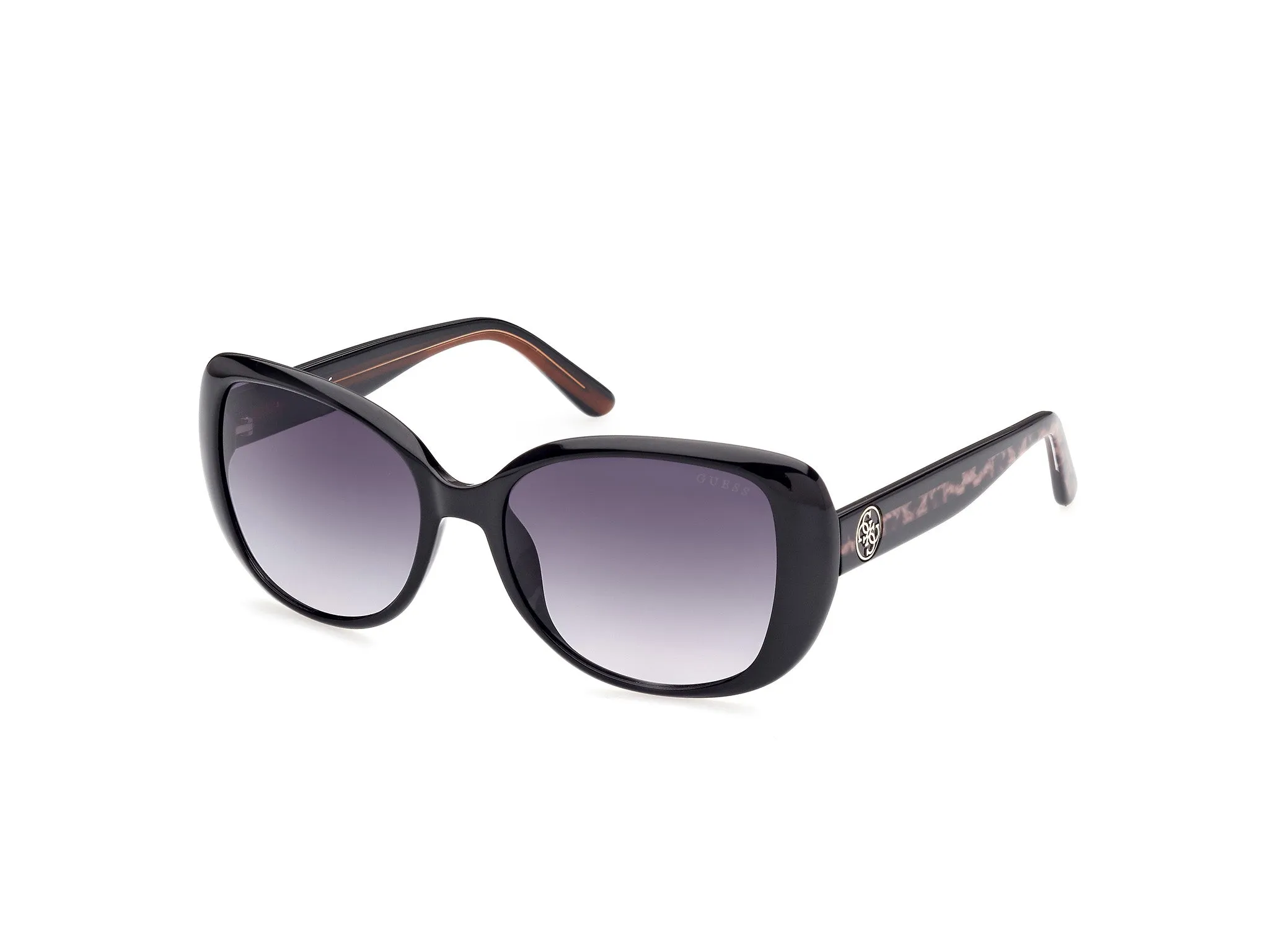 Guess GU7822 01B Occhiali da sole Iniettato Nero Grigio Squadrata Normale Sfumato - immagine 1