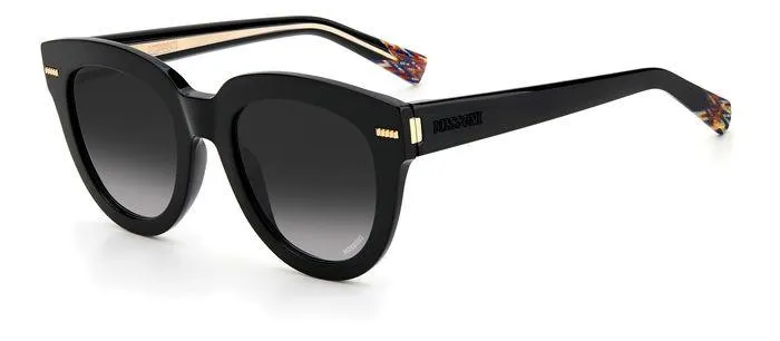 Missoni MIS 0068/S 807/9O Occhiali da sole Acetato Nero Grigio Rotonda Normale Sfumato - immagine 1