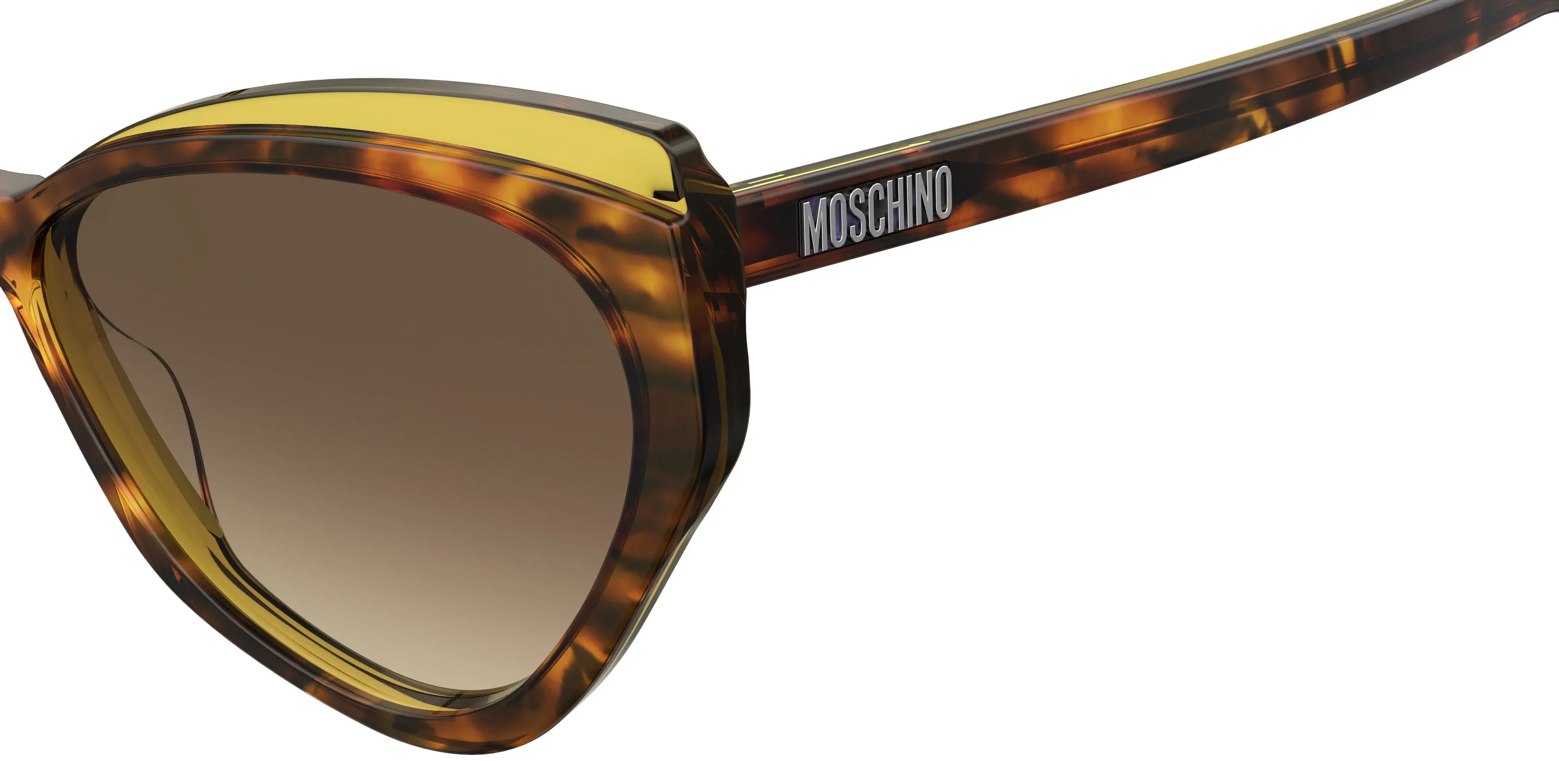 Moschino MOS081/S HJV/HA Occhiali da sole Acetato Havana Marrone Cat Eye Sfumato - immagine 3