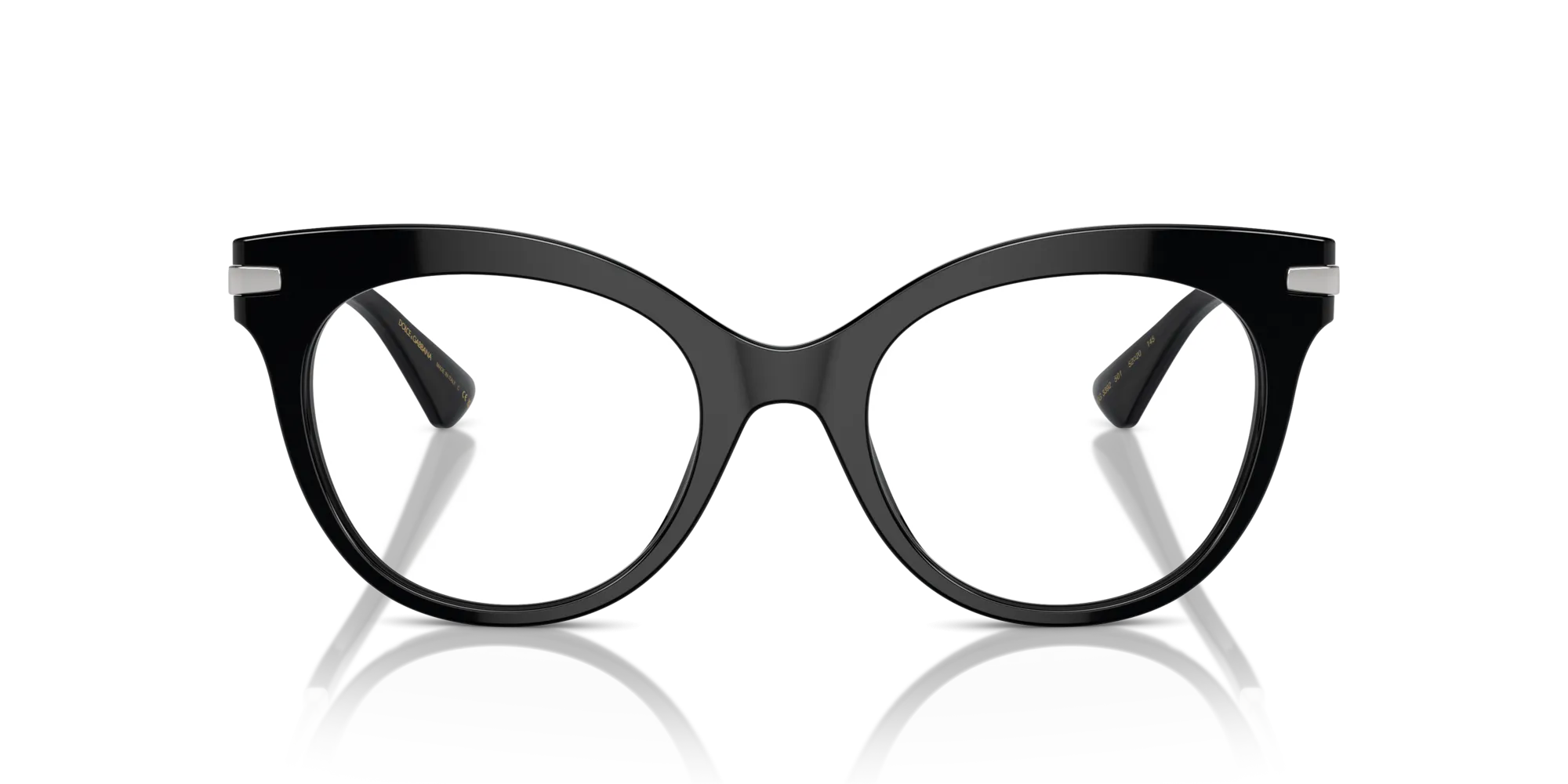 Dolce & Gabbana DG3392 501 Montature da vista Acetato Nero Trasparente Farfalla Normale - immagine 3