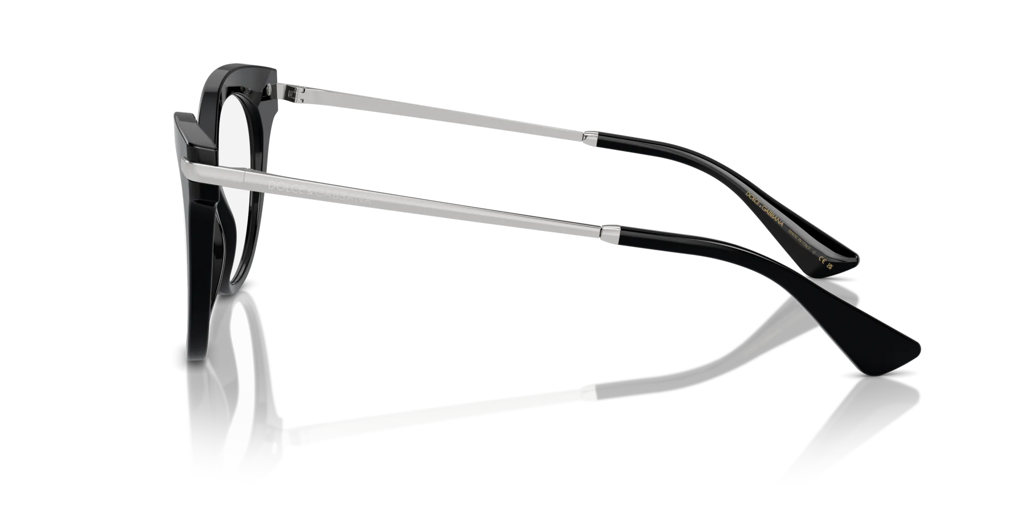 Dolce & Gabbana DG3392 501 Montature da vista Acetato Nero Trasparente Farfalla Normale - immagine 4