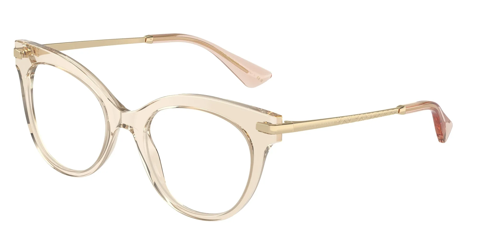 Dolce & Gabbana DG3392 3432 Montature da vista Acetato Marrone Trasparente Farfalla Normale - immagine 1