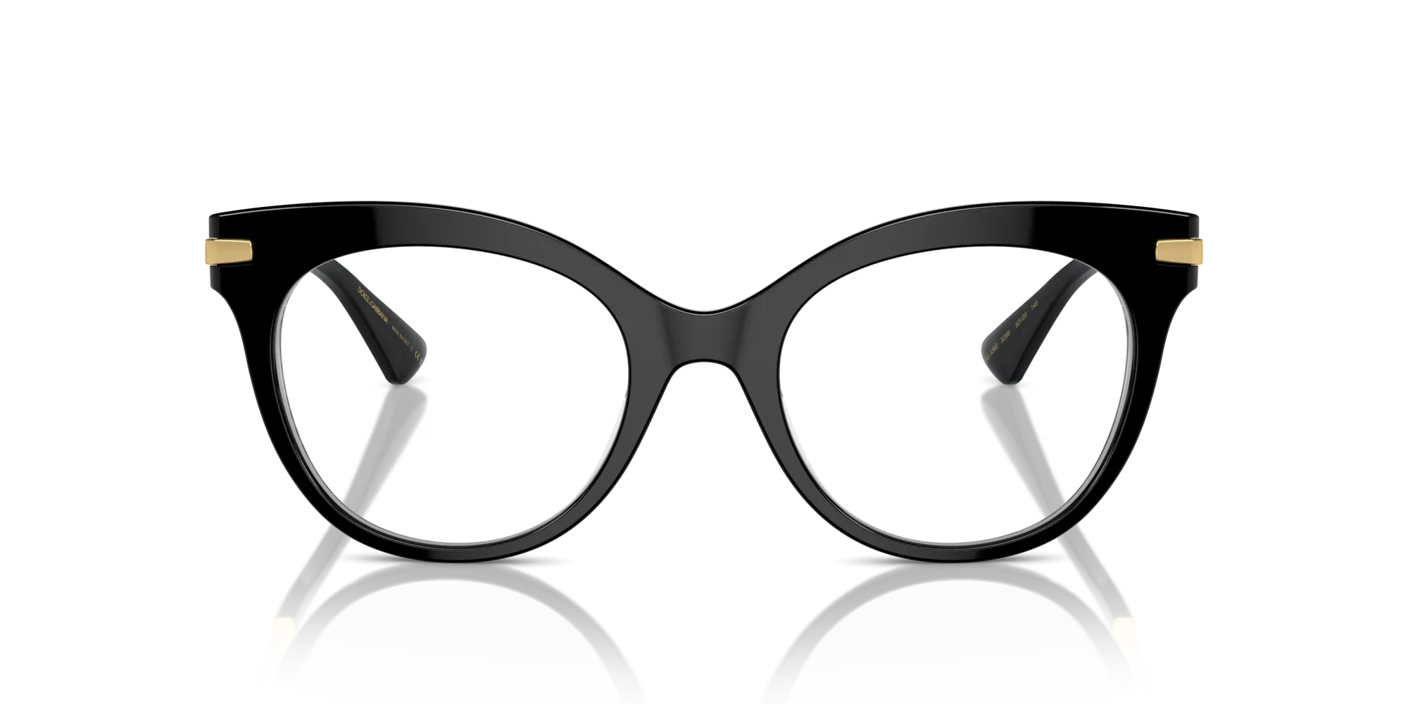 Dolce & Gabbana DG3392 3299 Montature da vista Acetato Nero Trasparente Farfalla Normale - immagine 3