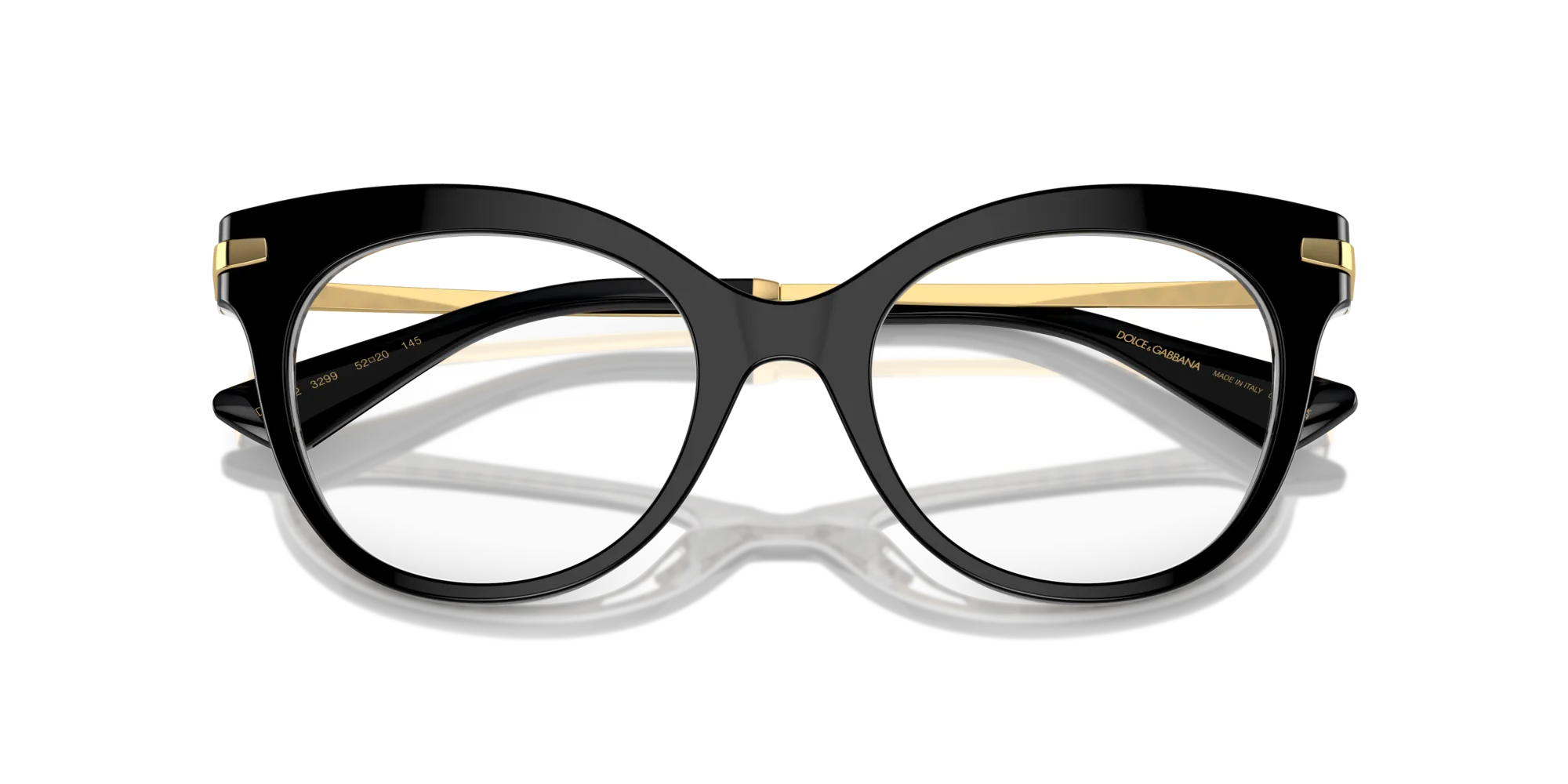 Dolce & Gabbana DG3392 3299 Montature da vista Acetato Nero Farfalla Normale - immagine 2