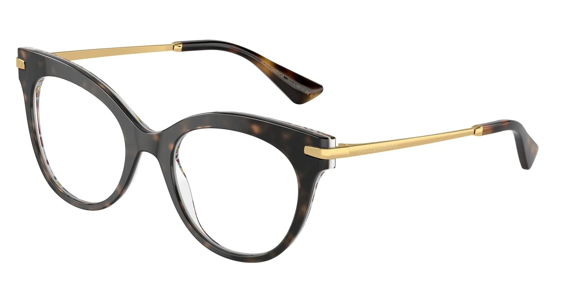 Dolce & Gabbana DG3392 3217 Montature da vista Acetato Tartaruga Trasparente Farfalla Normale - immagine 1