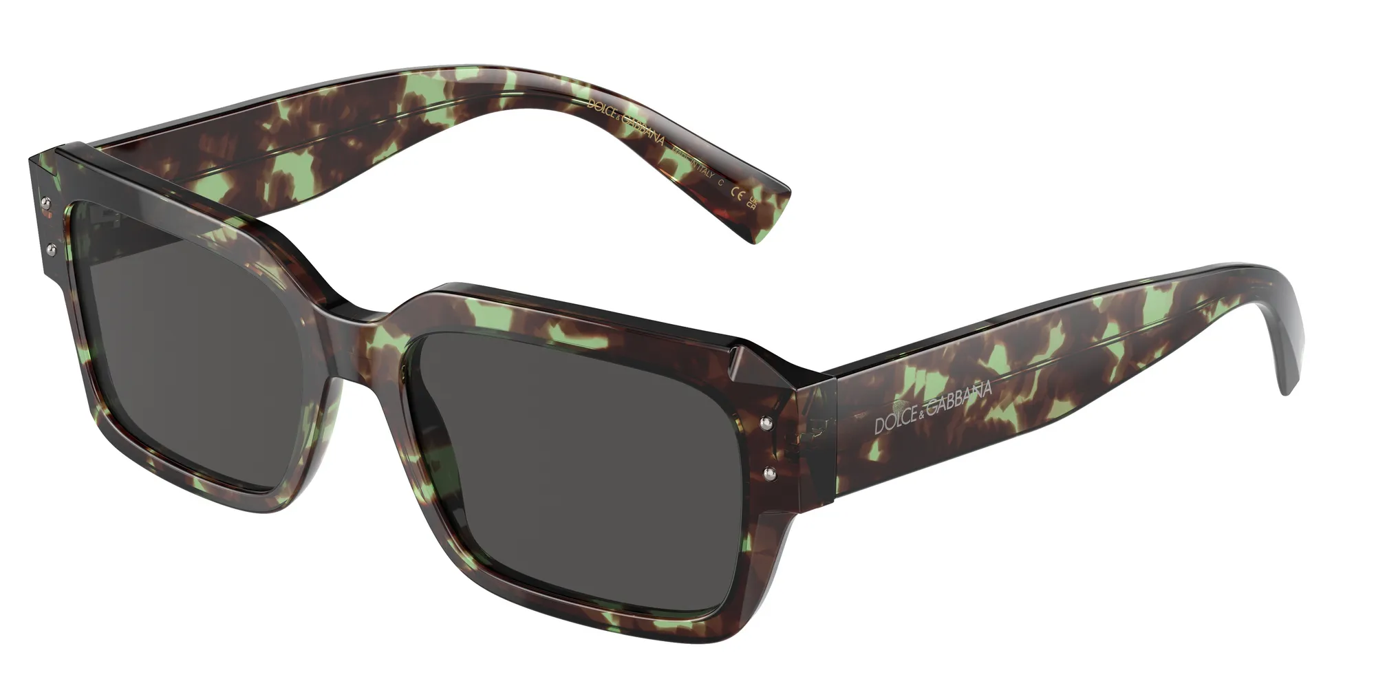 Dolce & Gabbana DG4460 343287 Occhiali da sole Acetato Marrone Grigio Squadrata Normale - immagine 1