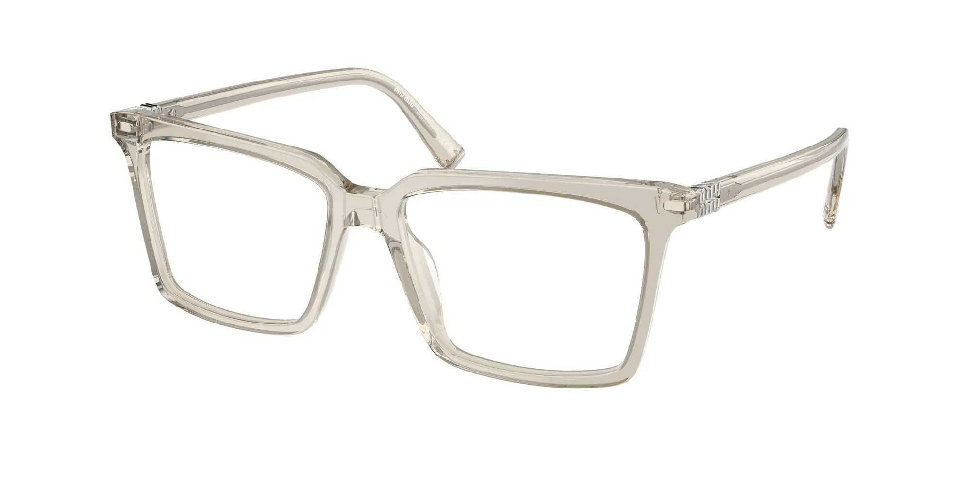 Miu Miu MU 08XV 12U1O1 Montature da vista Acetato Grigio Trasparente Squadrata Normale - immagine 1
