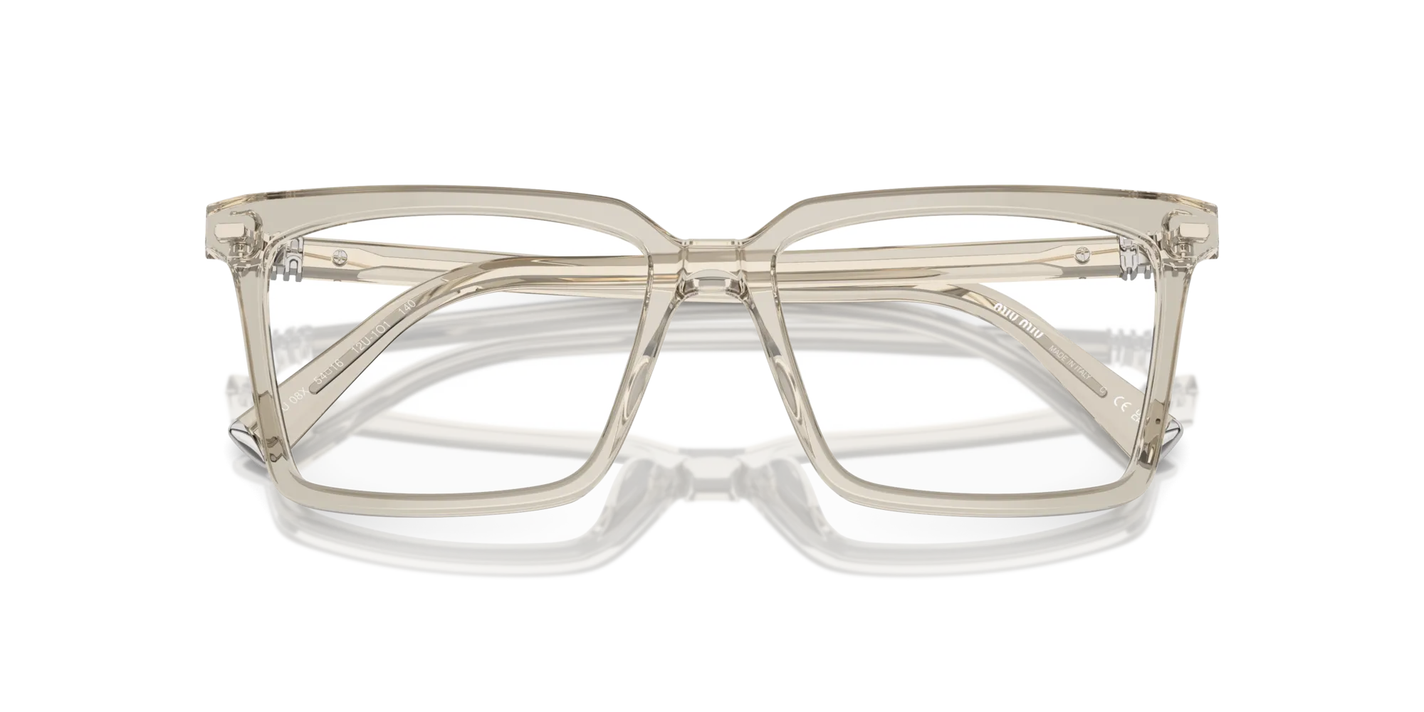 Miu Miu MU 08XV 12U1O1 Montature da vista Acetato Grigio Squadrata Normale - immagine 2