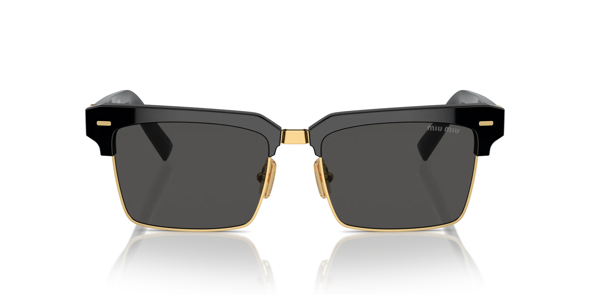 Miu Miu MU 10ZS 1AB5S0 Occhiali da sole Acetato Nero Grigio Squadrata Normale - immagine 3
