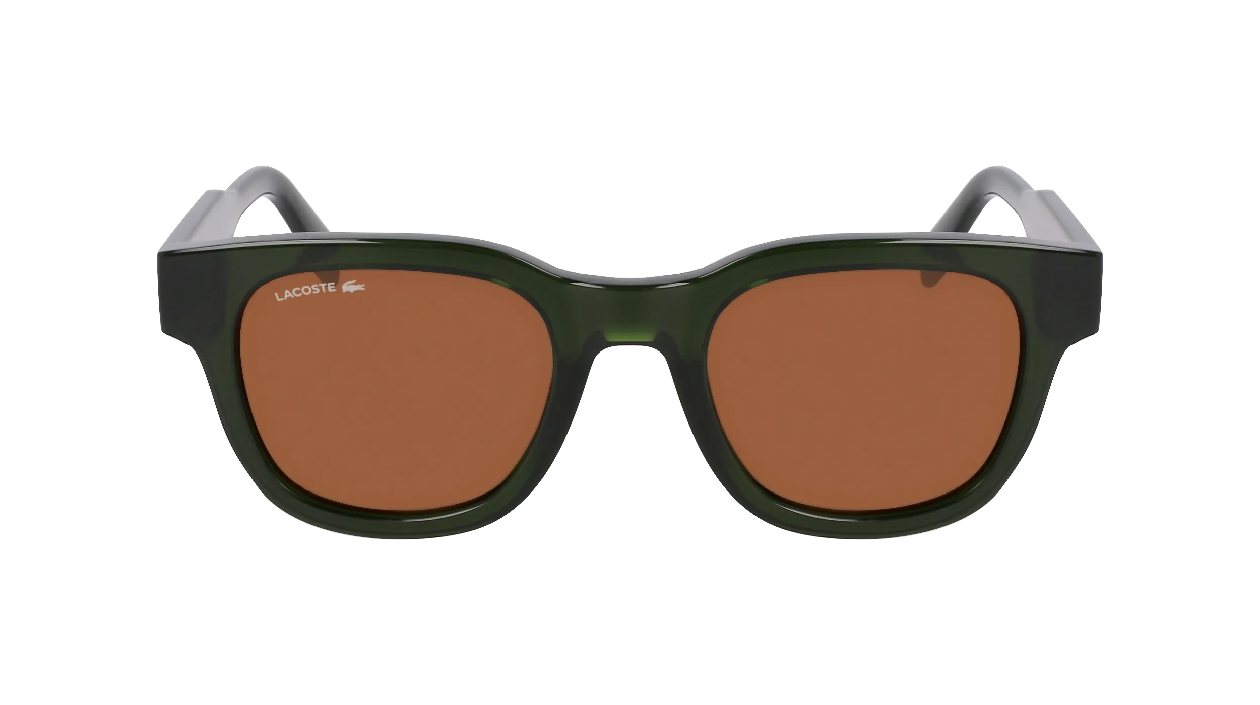 Lacoste L6023S 275 Occhiali da sole Bio-iniettato Verde Marrone Rotonda Normale - immagine 2