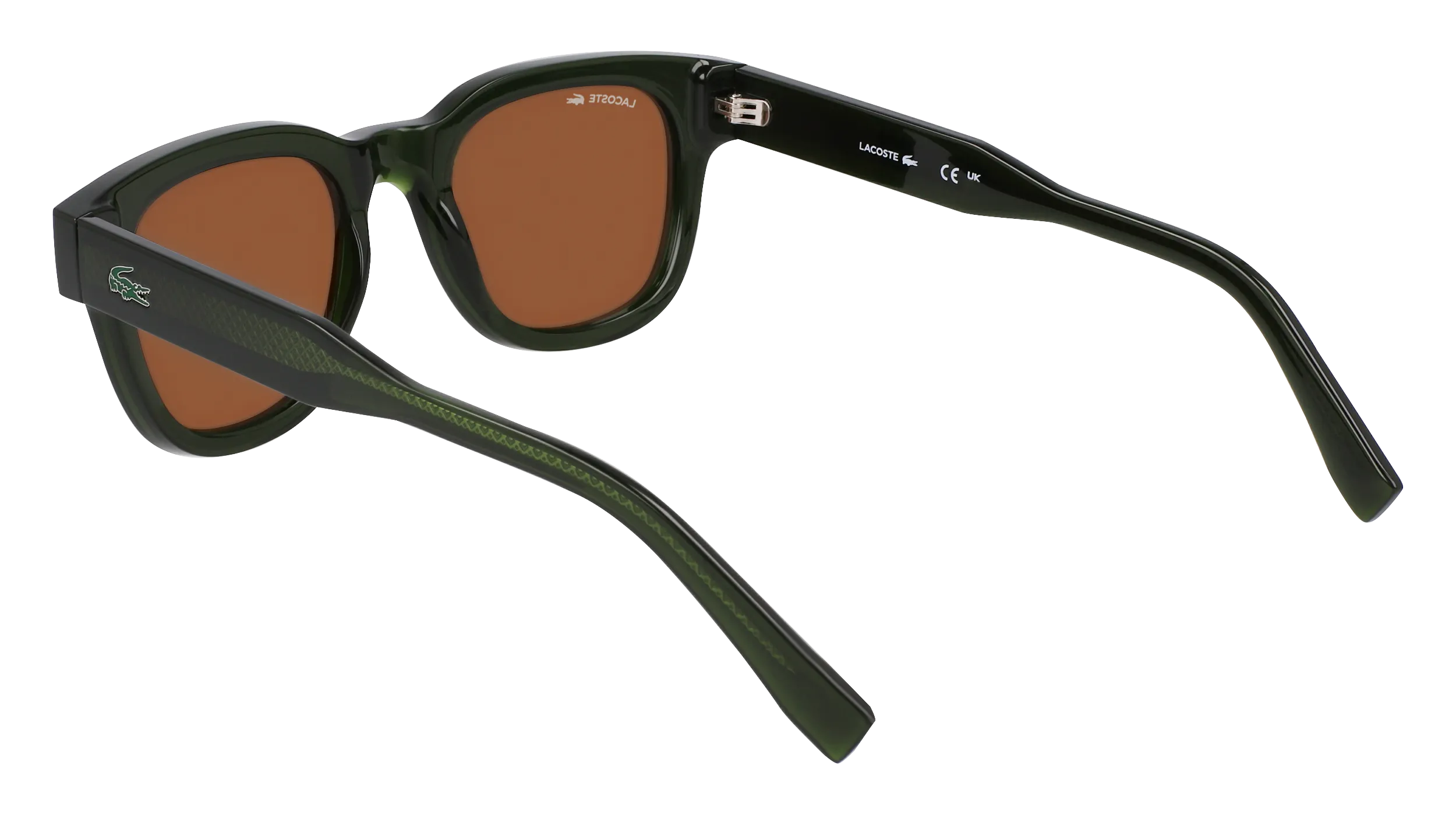 Lacoste L6023S 275 Occhiali da sole Bio-iniettato Verde Marrone Rotonda Normale - immagine 3