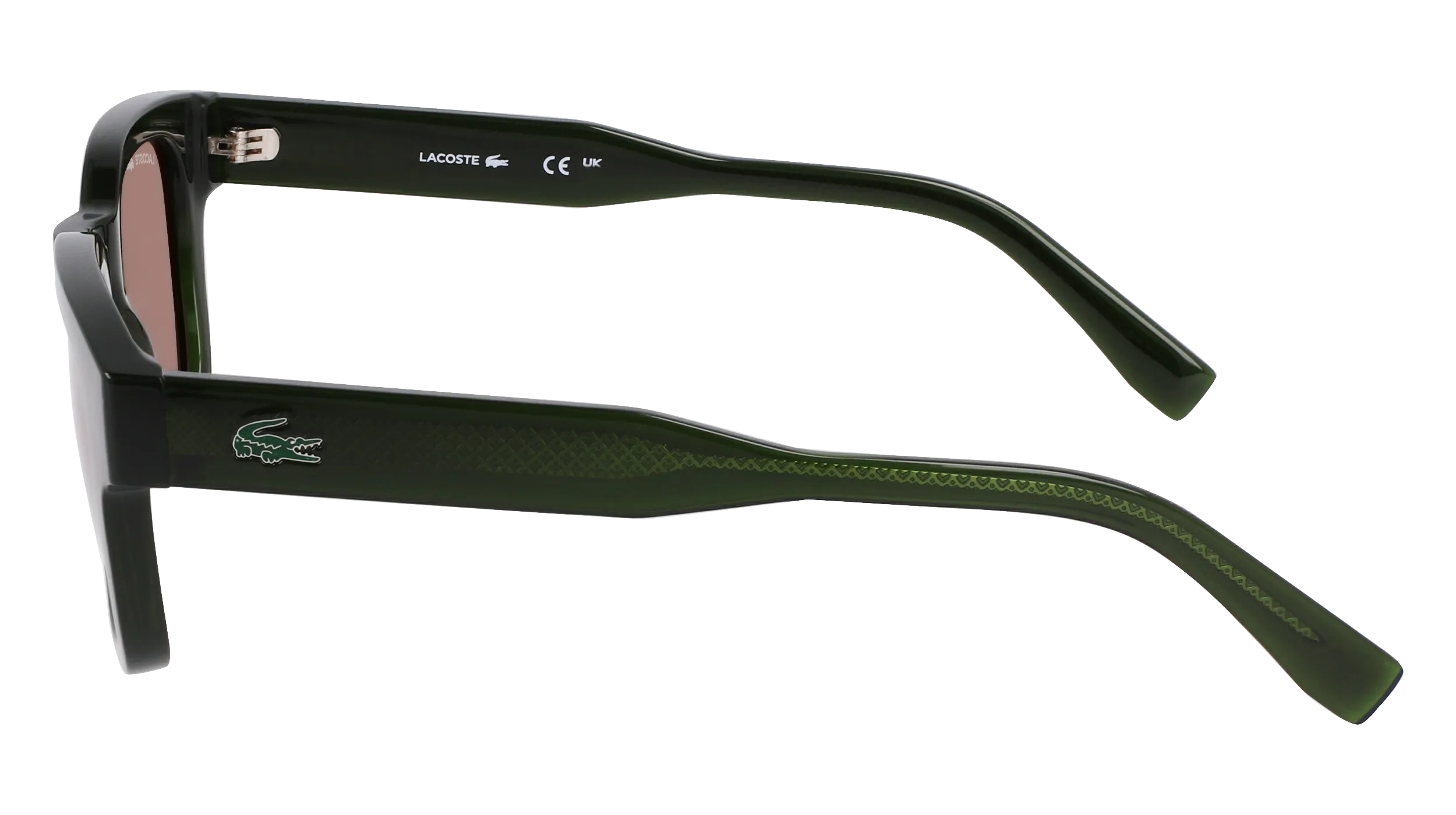 Lacoste L6023S 275 Occhiali da sole Bio-iniettato Verde Marrone Rotonda Normale - immagine 4