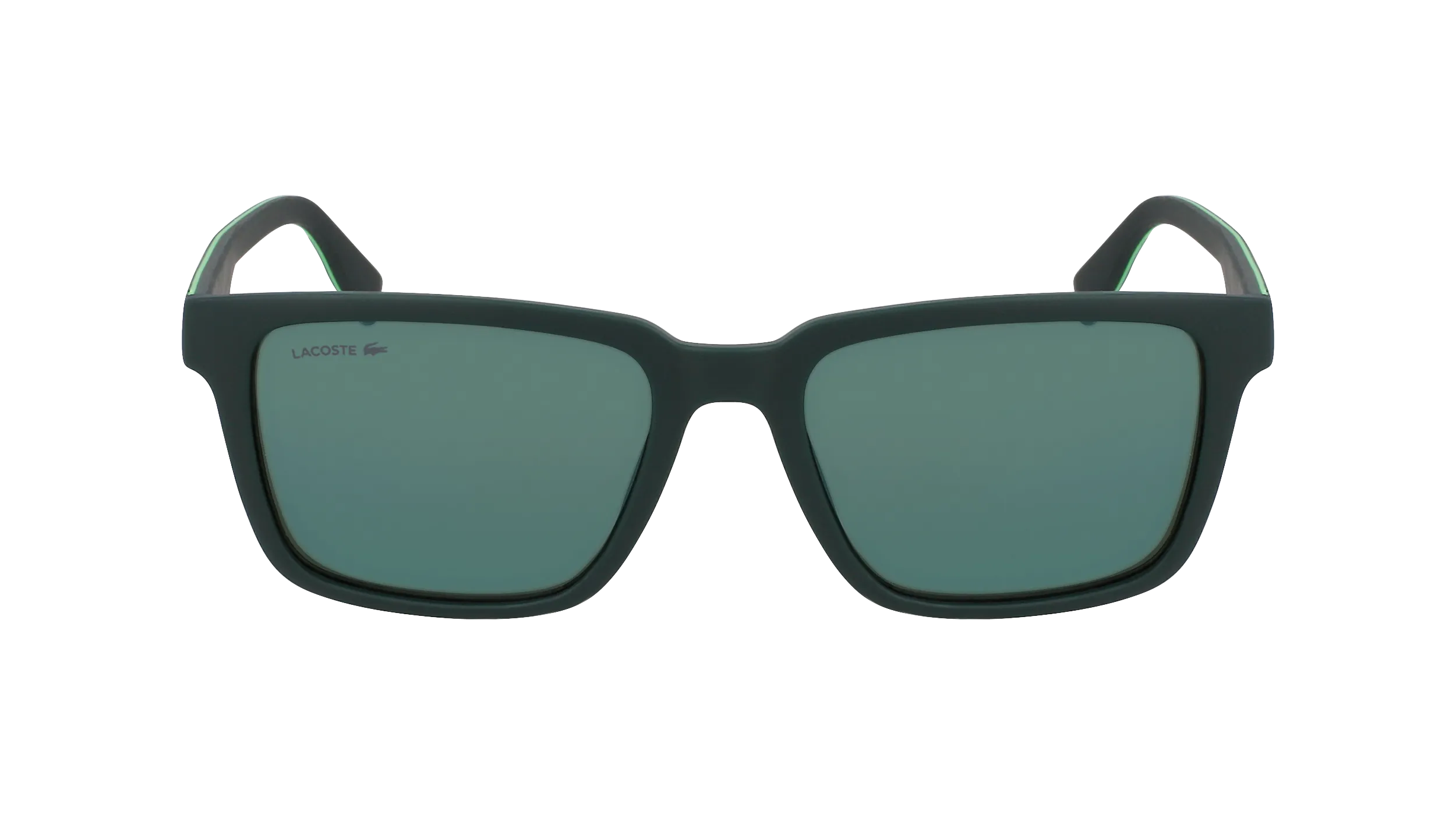 Lacoste L6032S 301 Occhiali da sole Bio-iniettato Verde Verde Squadrata Normale Flash - immagine 2