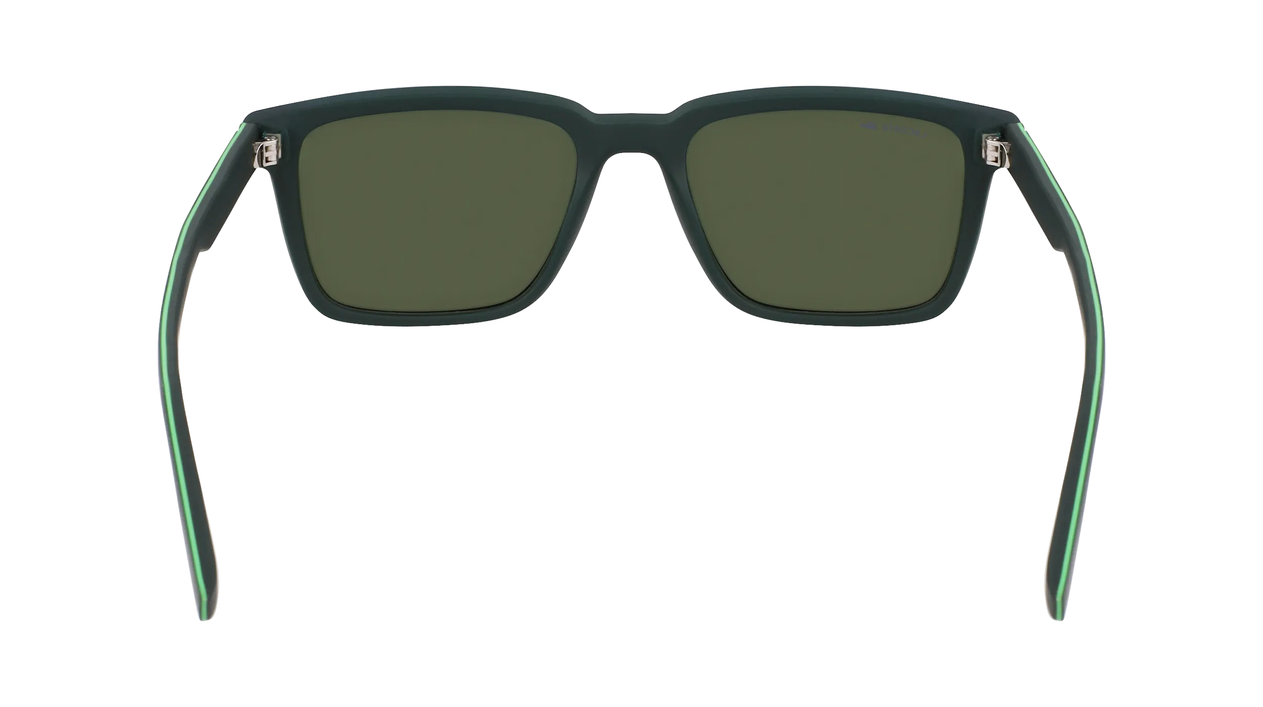 Lacoste L6032S 301 Occhiali da sole Bio-iniettato Verde Verde Squadrata Normale Flash - immagine 4