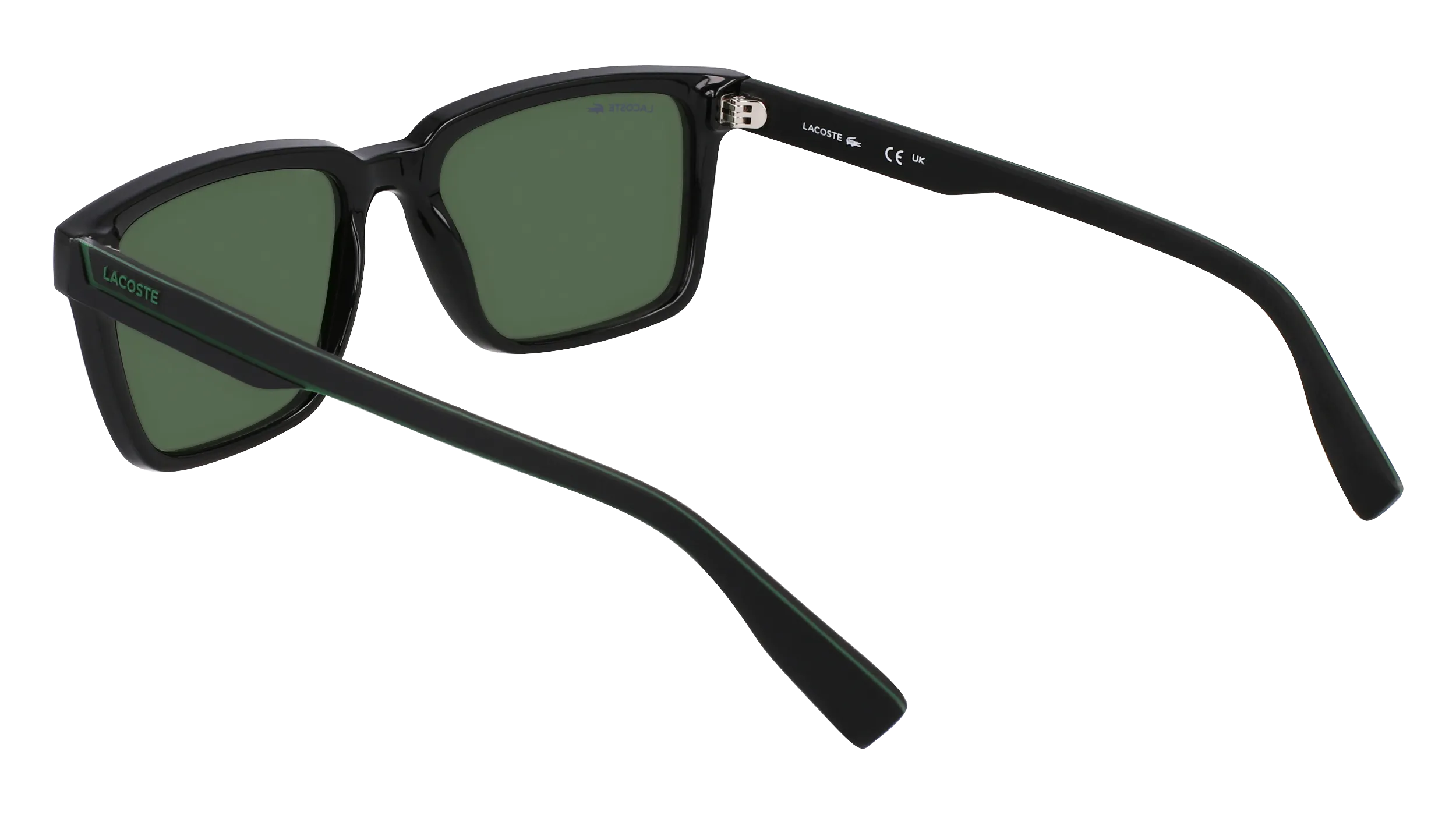 Lacoste L6032S 001 Occhiali da sole Bio-iniettato Nero Verde Squadrata Normale - immagine 3