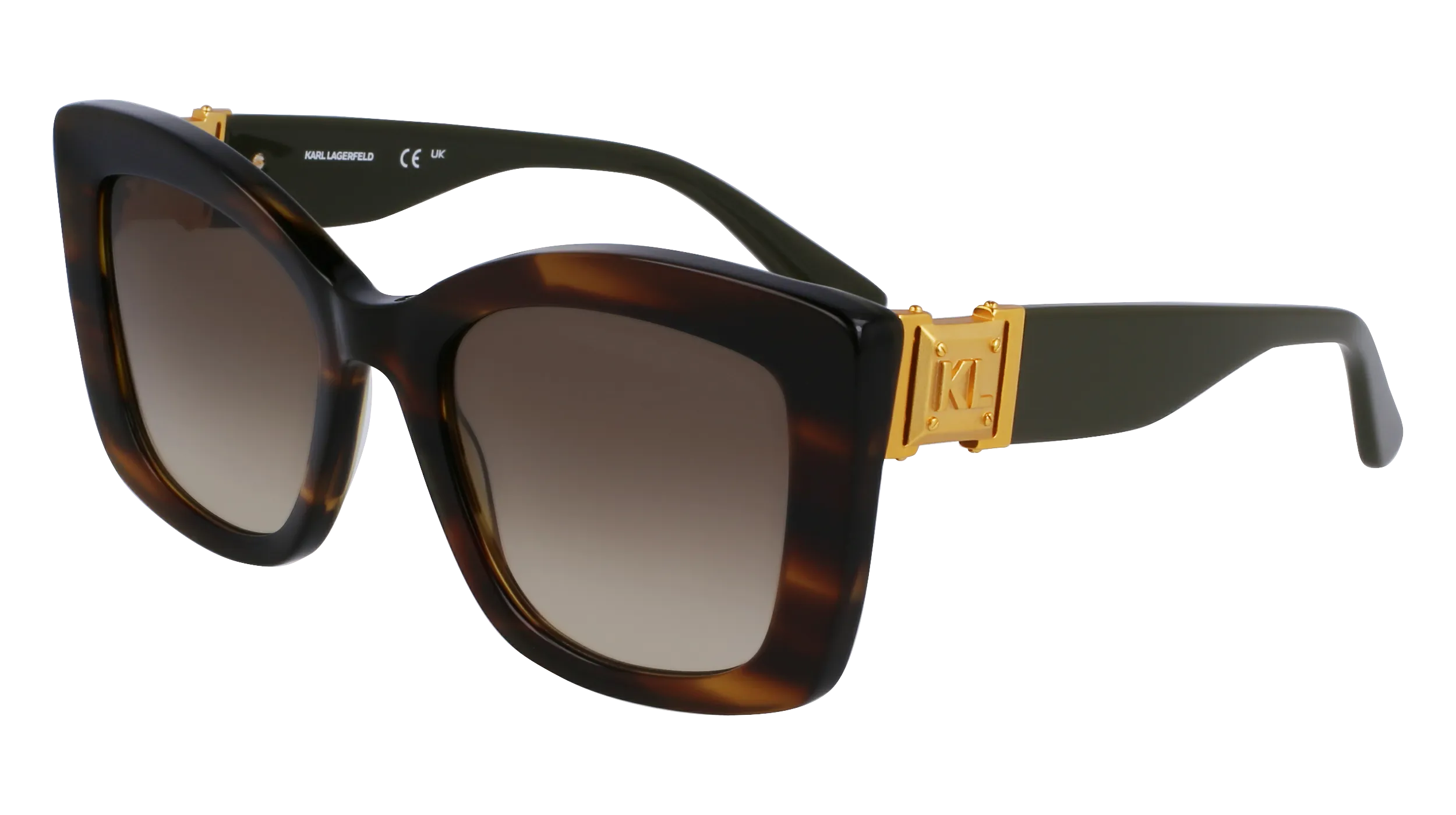 Karl Lagerfeld KL6139S 212 Occhiali da sole Acetato Marrone Marrone Squadrata Normale Sfumato - immagine 1